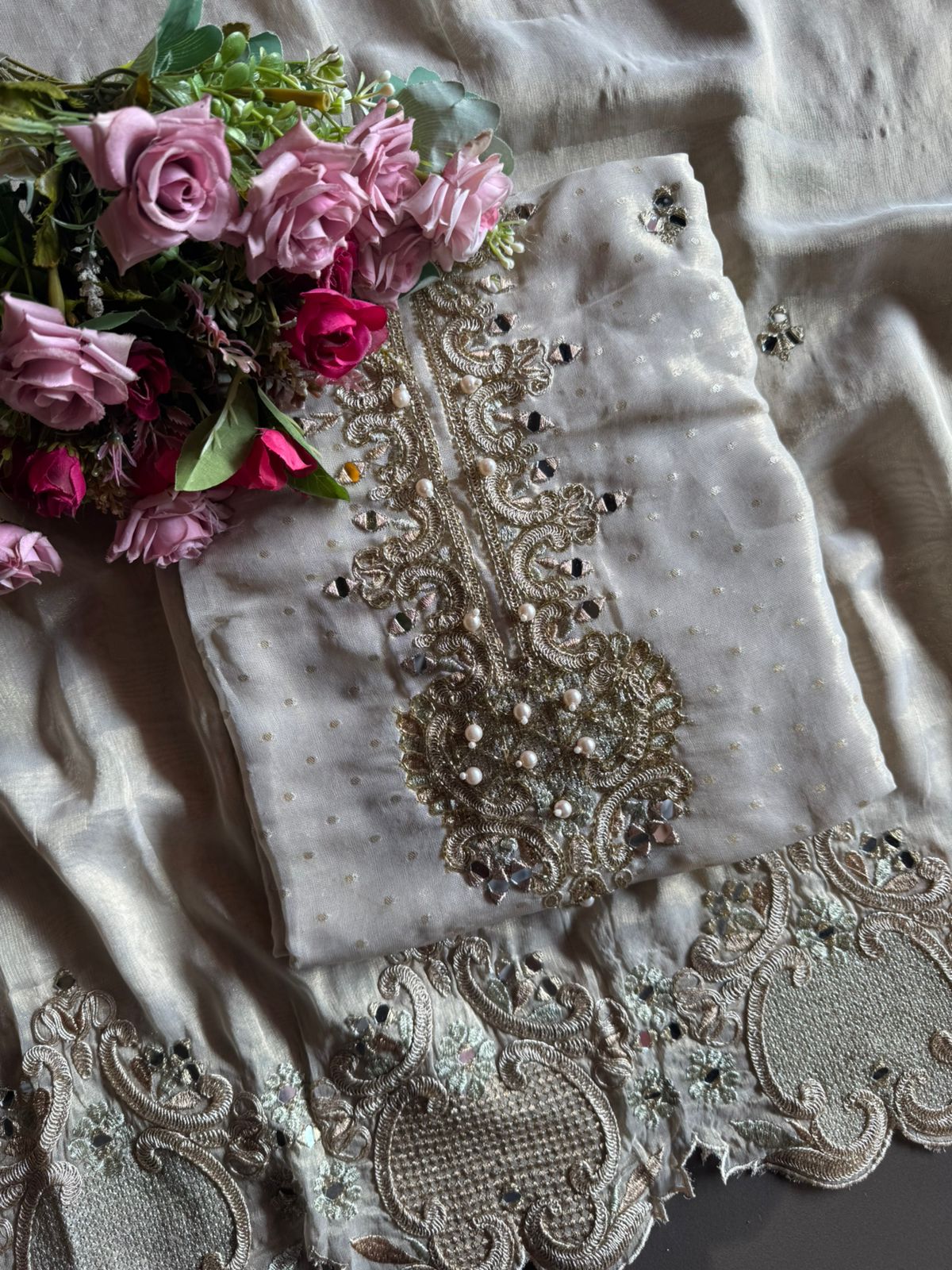 Pure shimmer tissue shirt