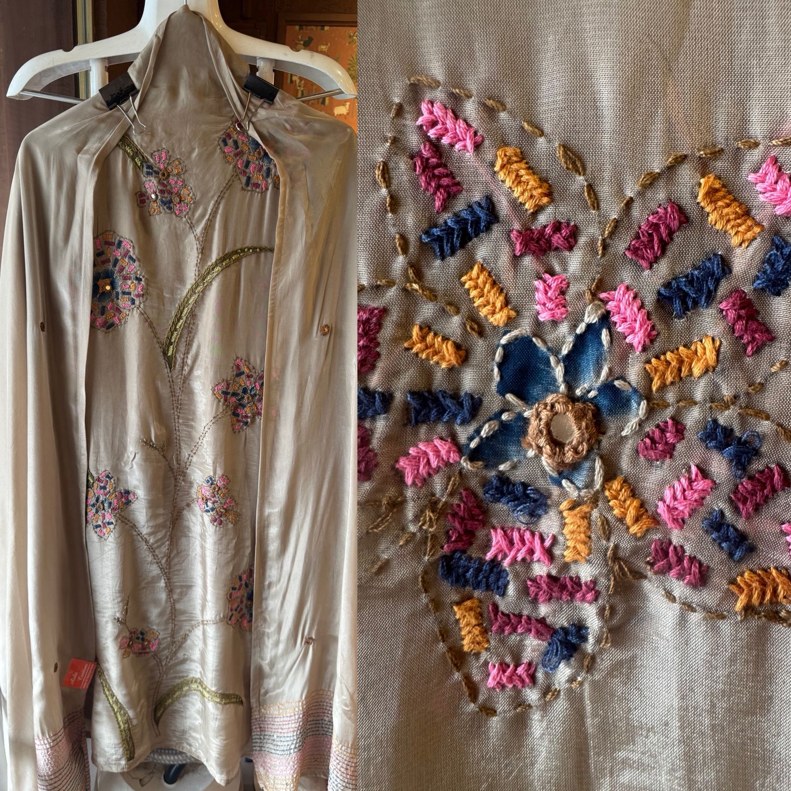 Beautiful Kantha work embroidery