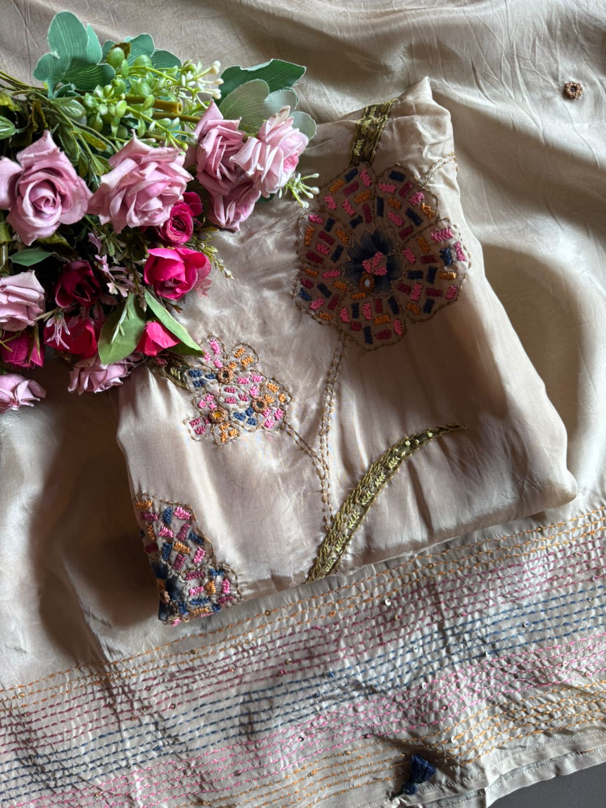 Beautiful Kantha work embroidery