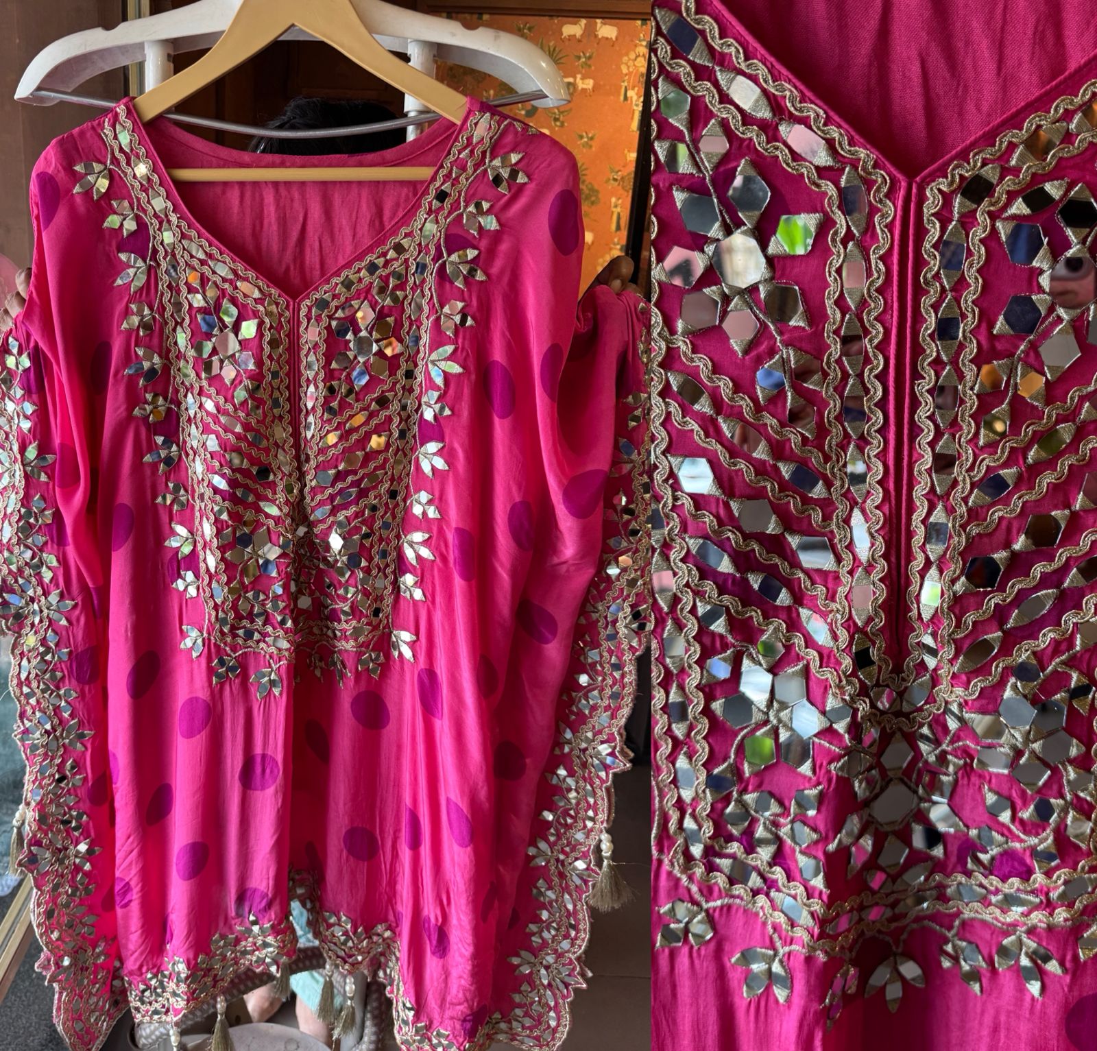 POLKA DOTS KAAFTAN SET