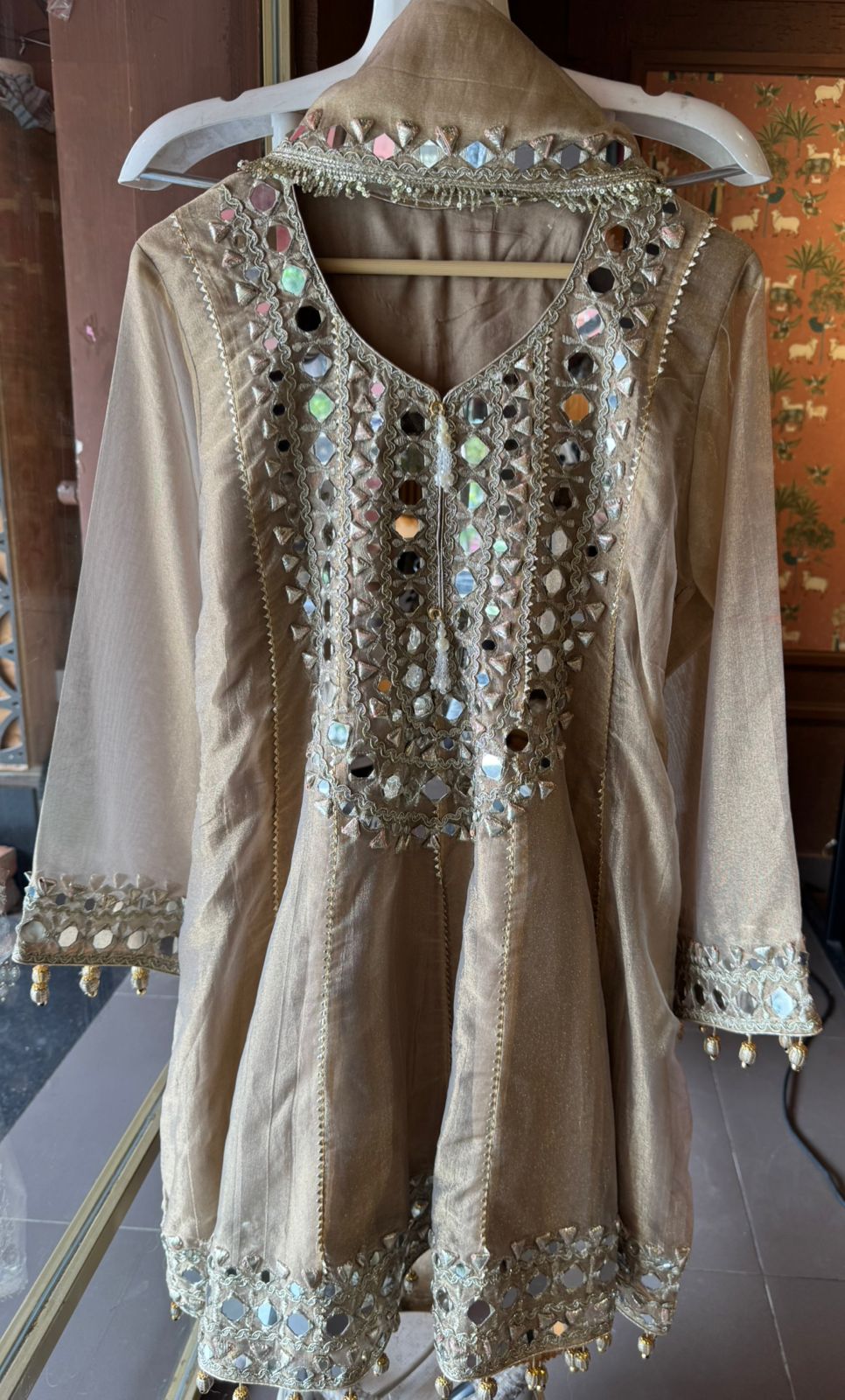 Shimmer Stitched anarkali set/Ethnic suit