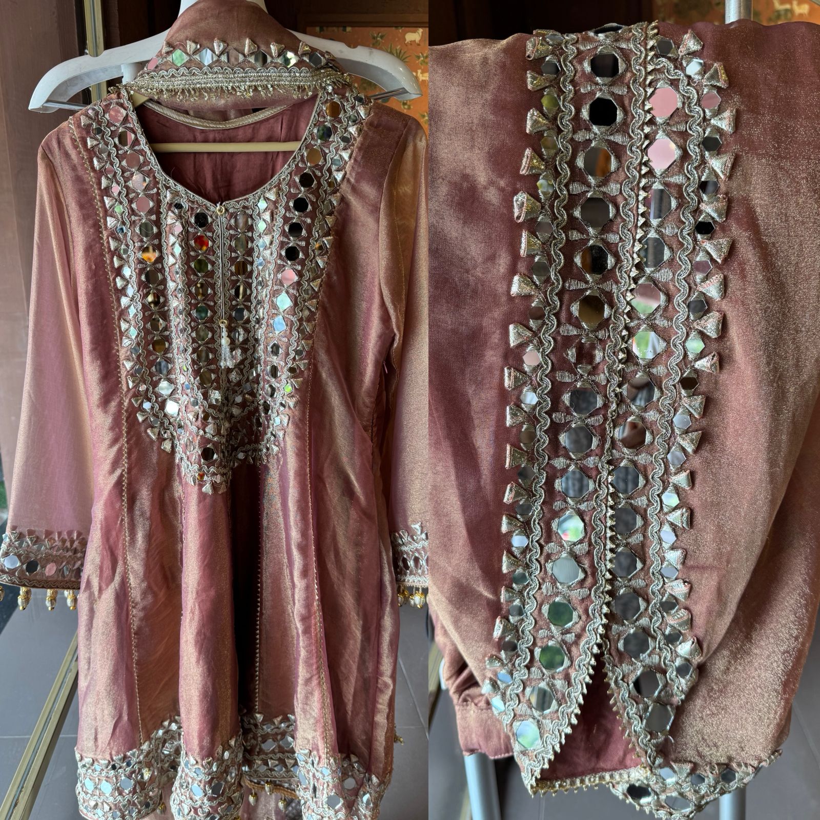 Shimmer Stitched anarkali set/Ethnic suit