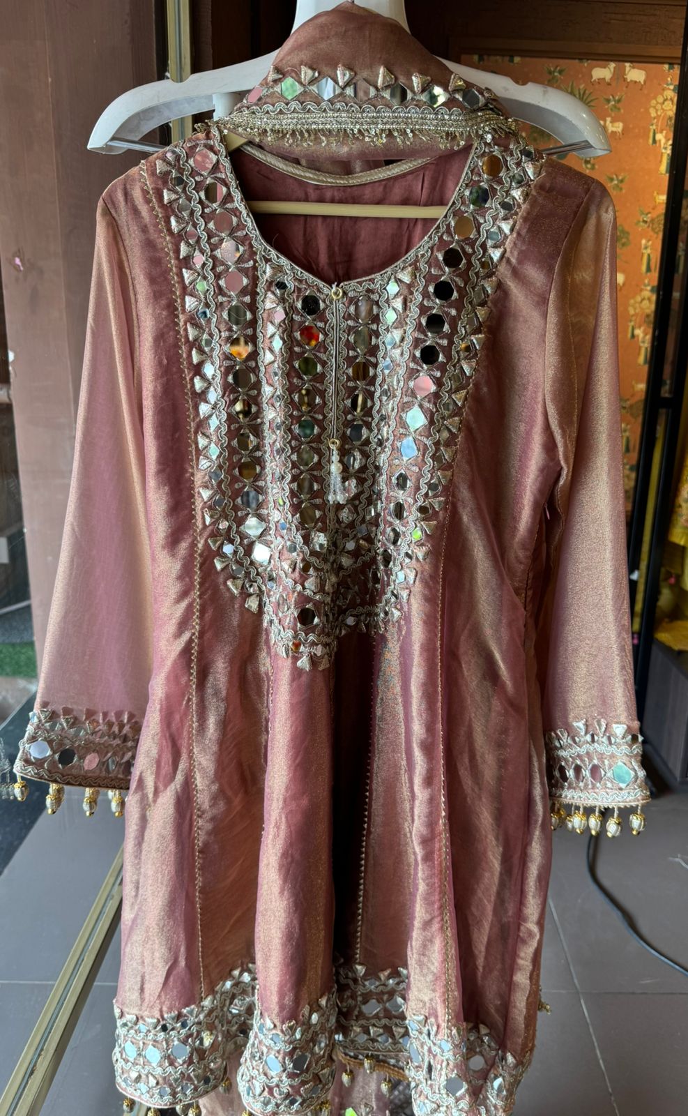 Shimmer Stitched anarkali set/Ethnic suit