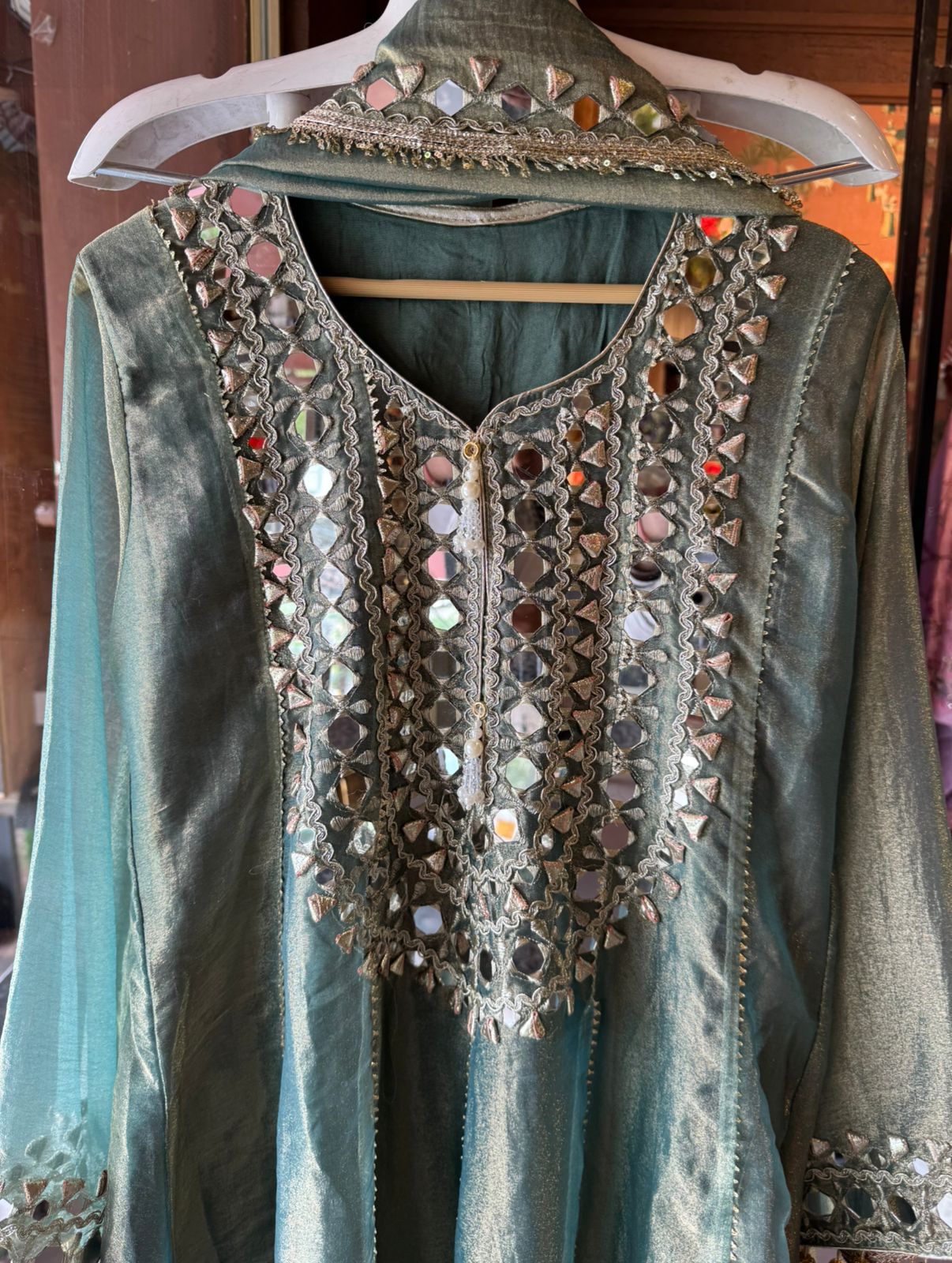 Shimmer Stitched anarkali set/Ethnic suit