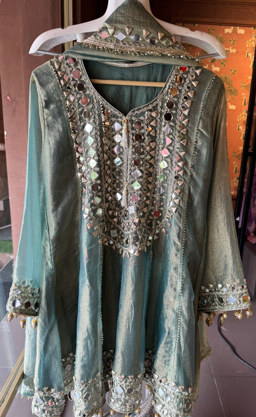 Shimmer Stitched anarkali set/Ethnic suit