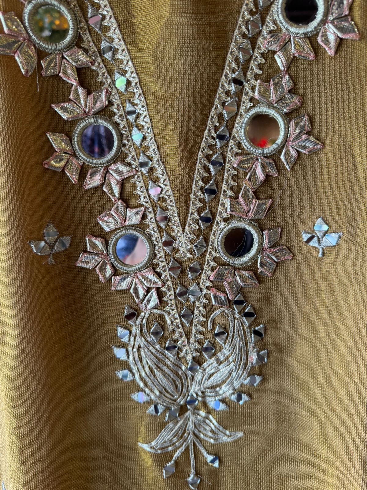 Beautiful mustard yellow ethnic suit