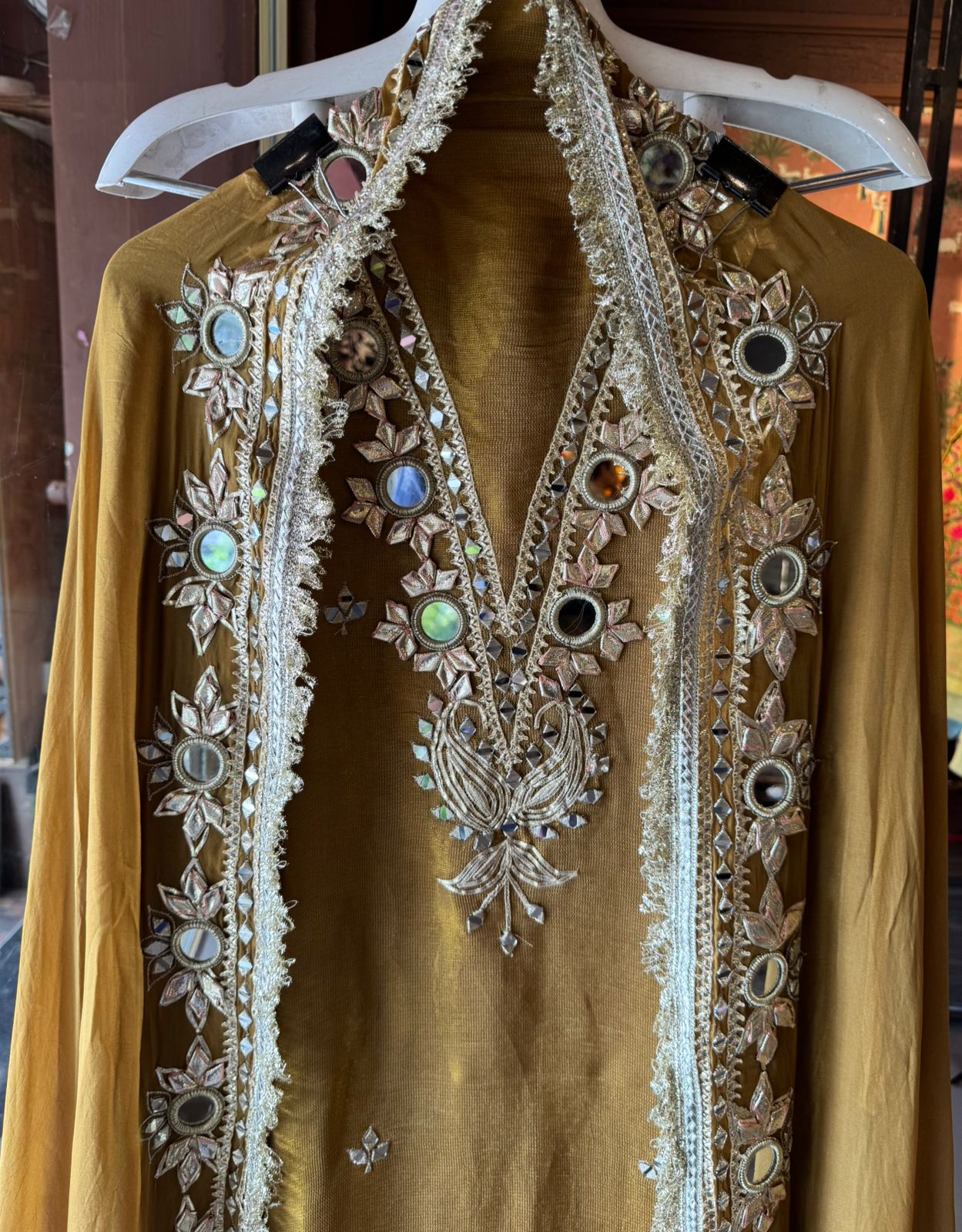 Beautiful mustard yellow ethnic suit