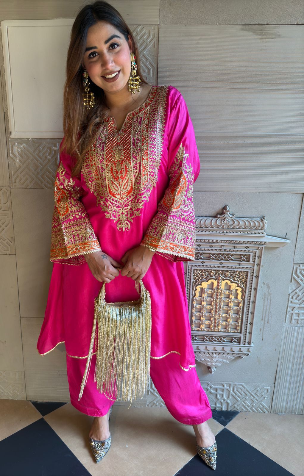 Pure 100% raw silk Kurta