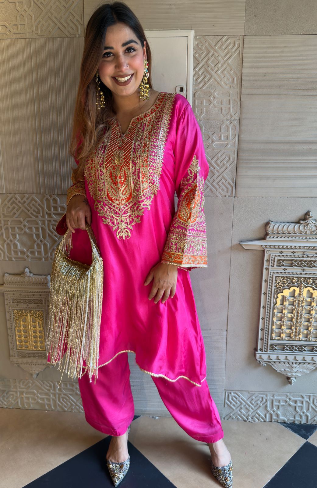 Pure 100% raw silk Kurta