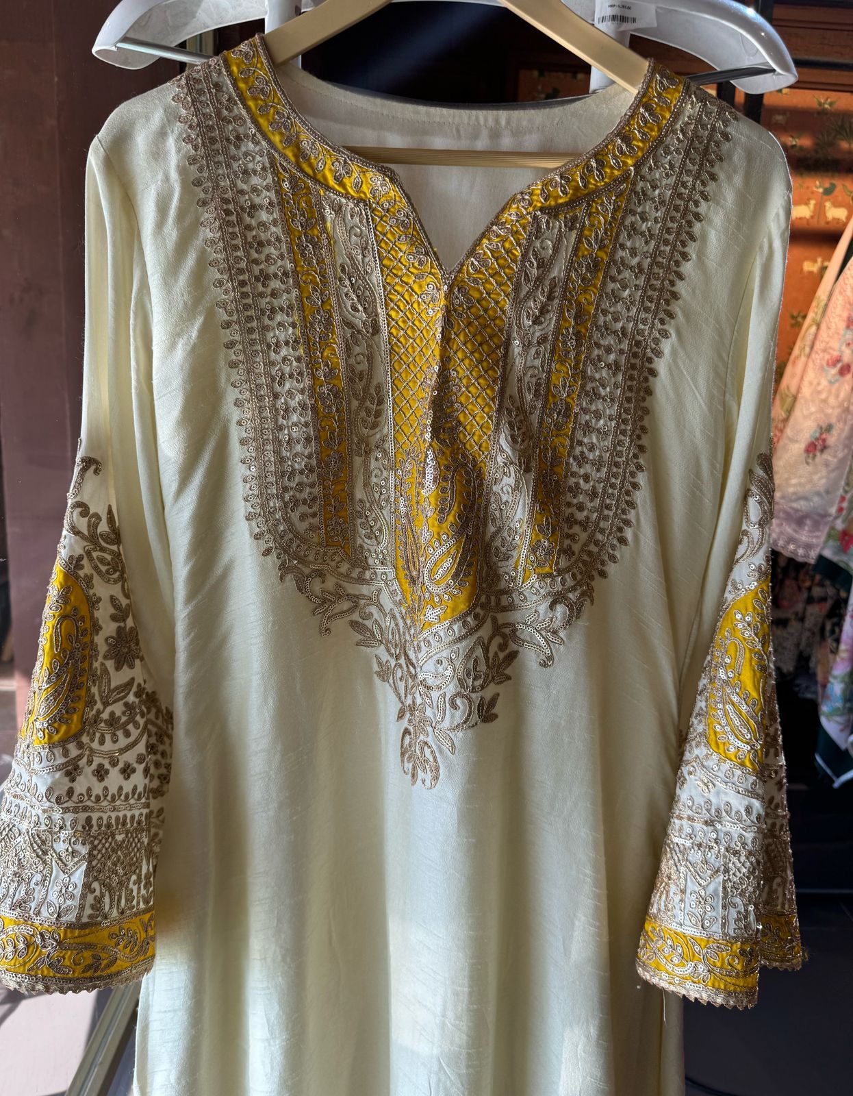 Pure 100% raw silk Kurta