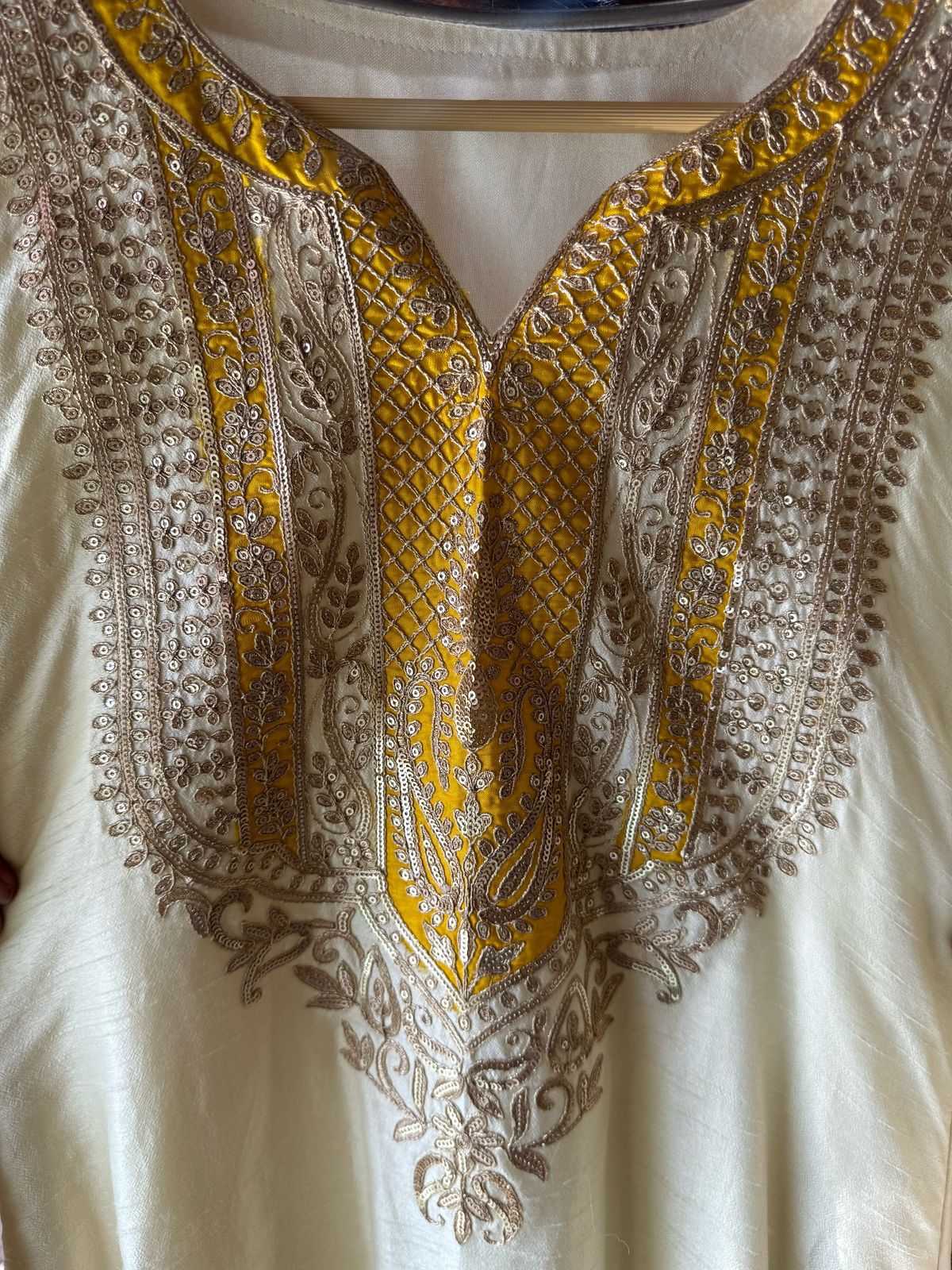 Pure 100% raw silk Kurta