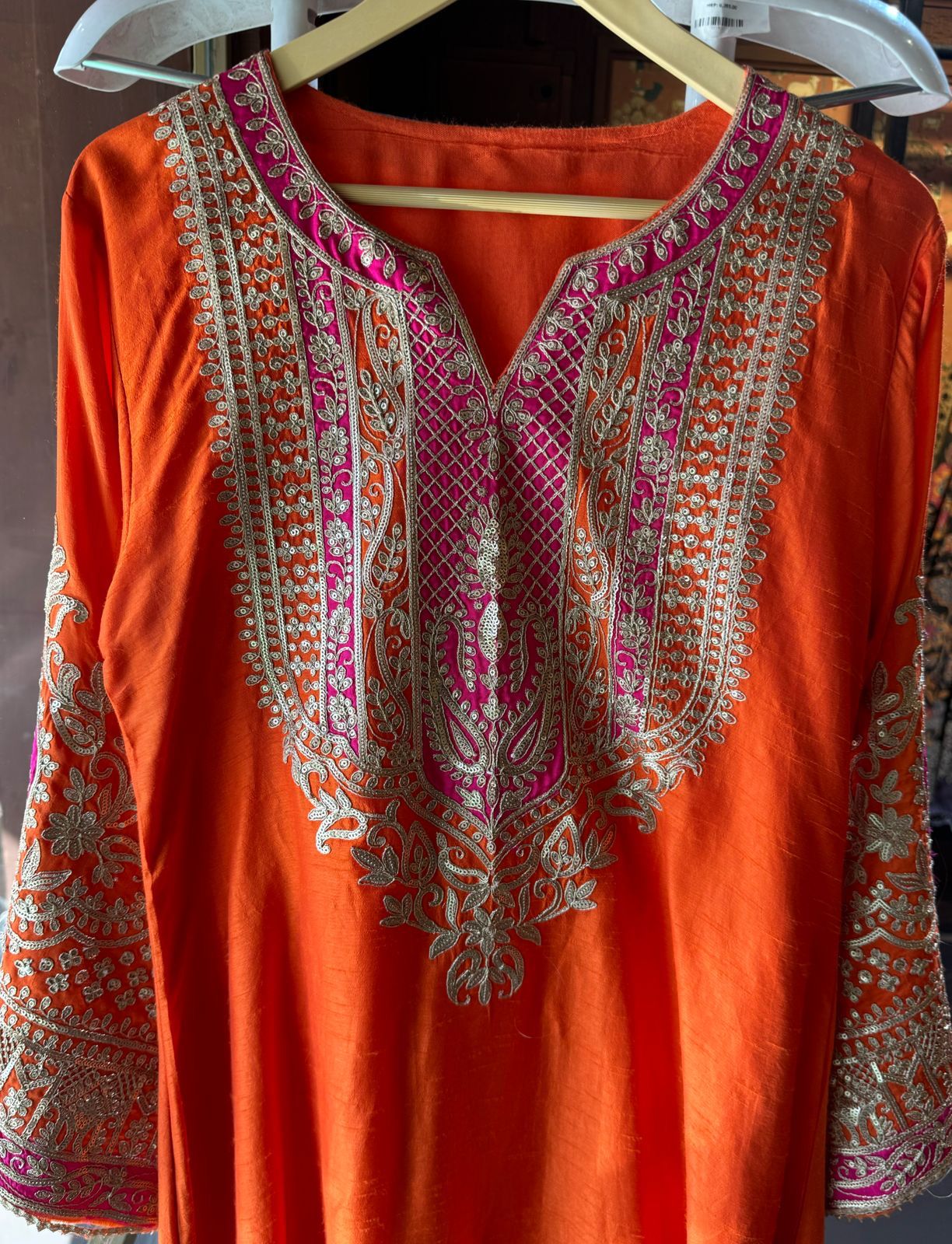 Pure 100% raw silk Kurta