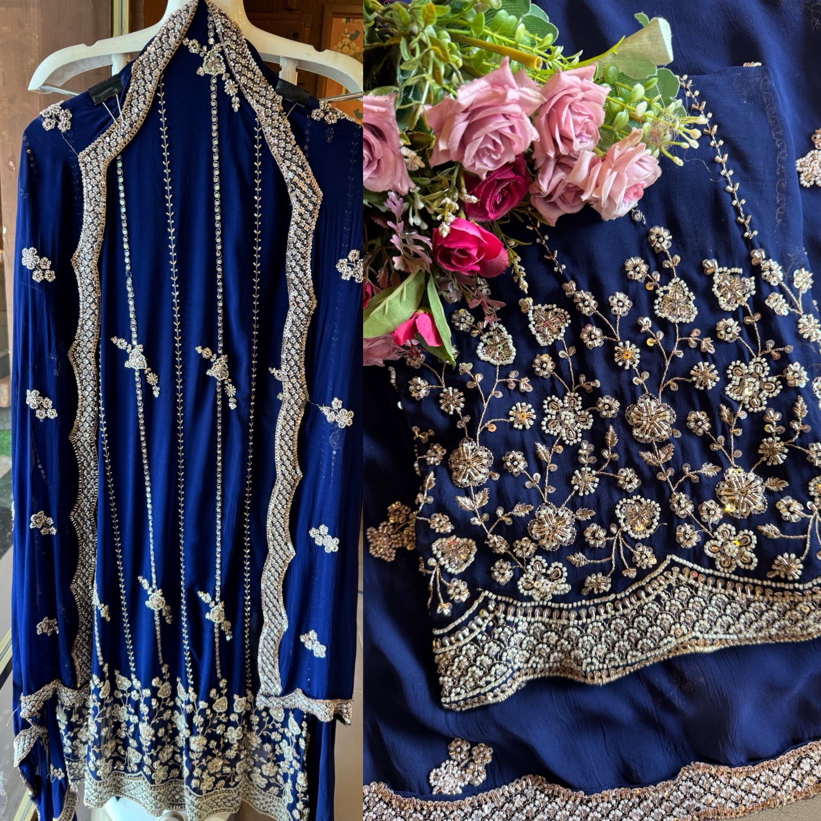 Traditional deep Cherry red ethnic suit