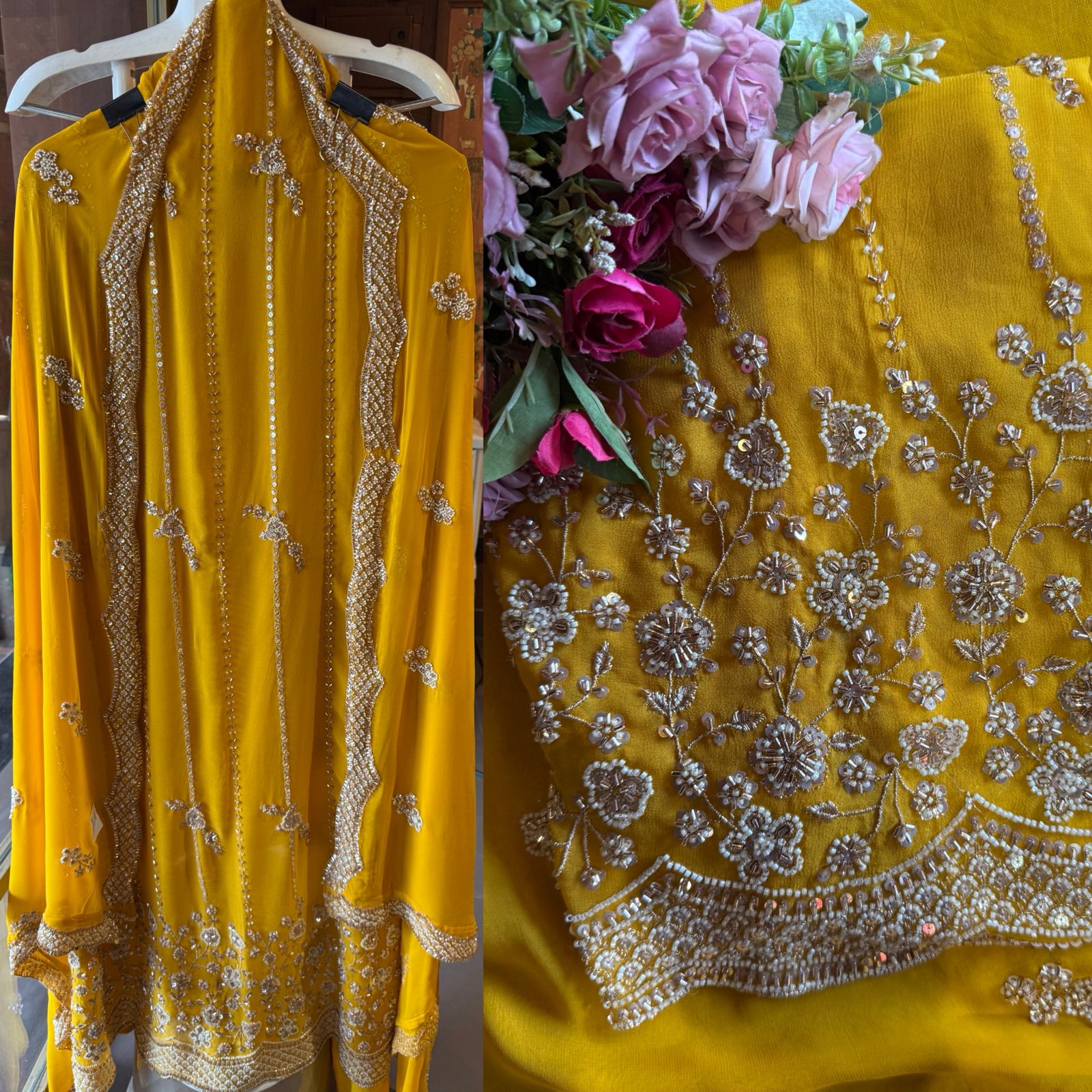 Traditional deep Cherry red ethnic suit