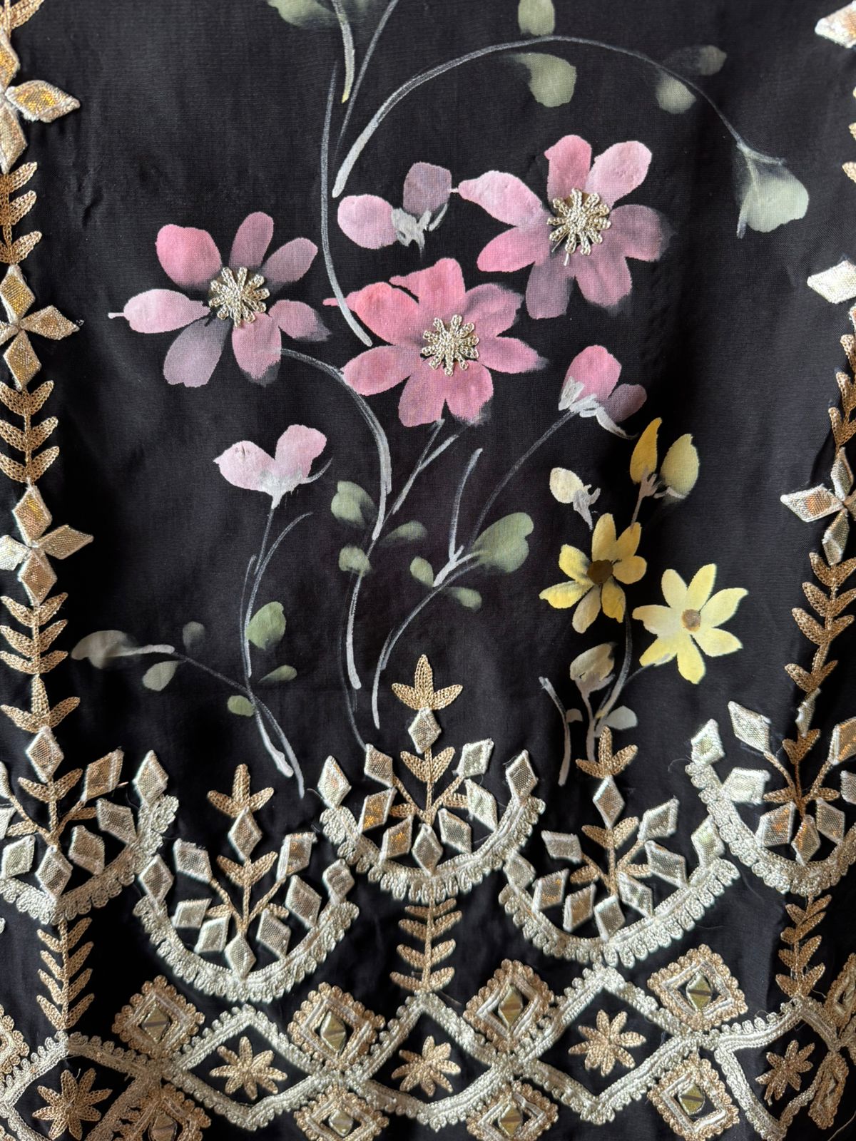 Organza Unstitched designer Suit