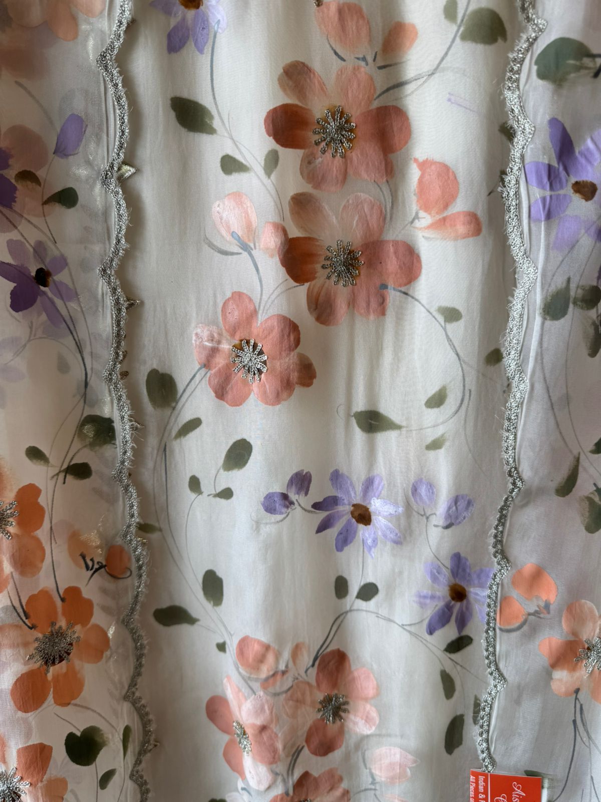 Organza Unstitched designer Suit