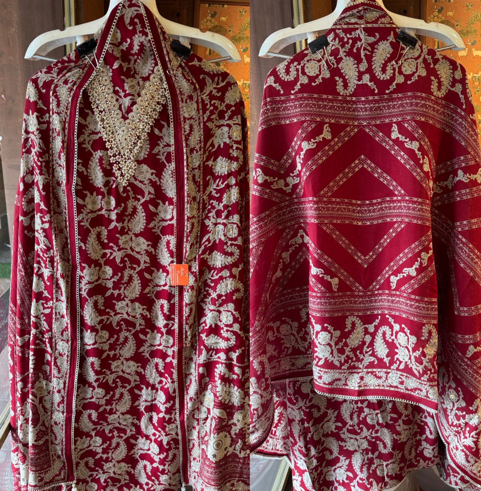 Mul Mul cotton Muslin Unstitched Suit