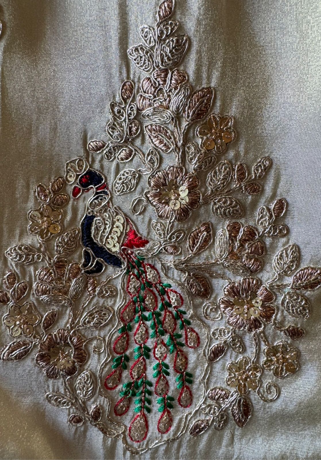 Beautiful ethnic Suit on soft shimmer tissue