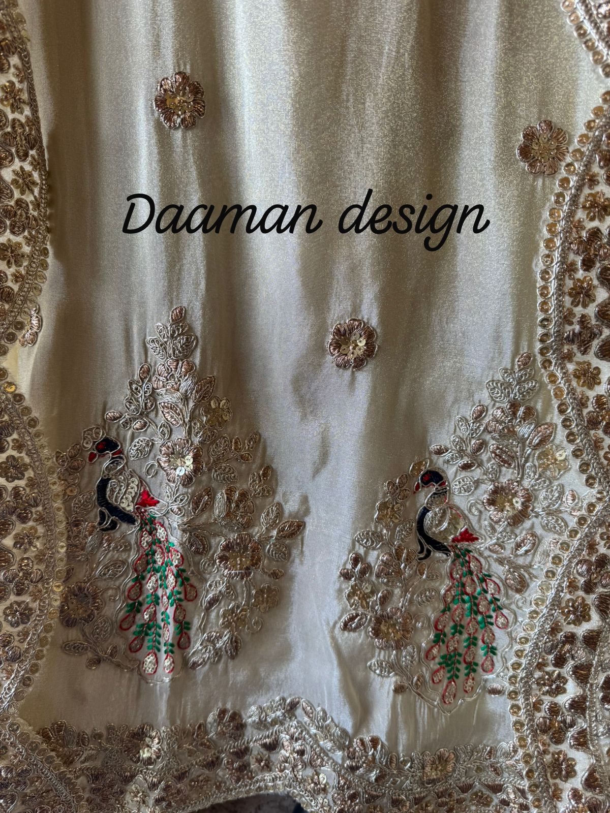 Beautiful ethnic Suit on soft shimmer tissue