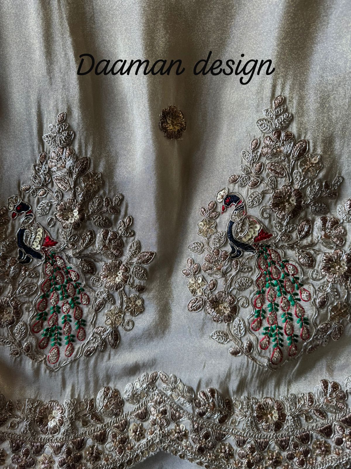 Beautiful ethnic Suit on soft shimmer tissue