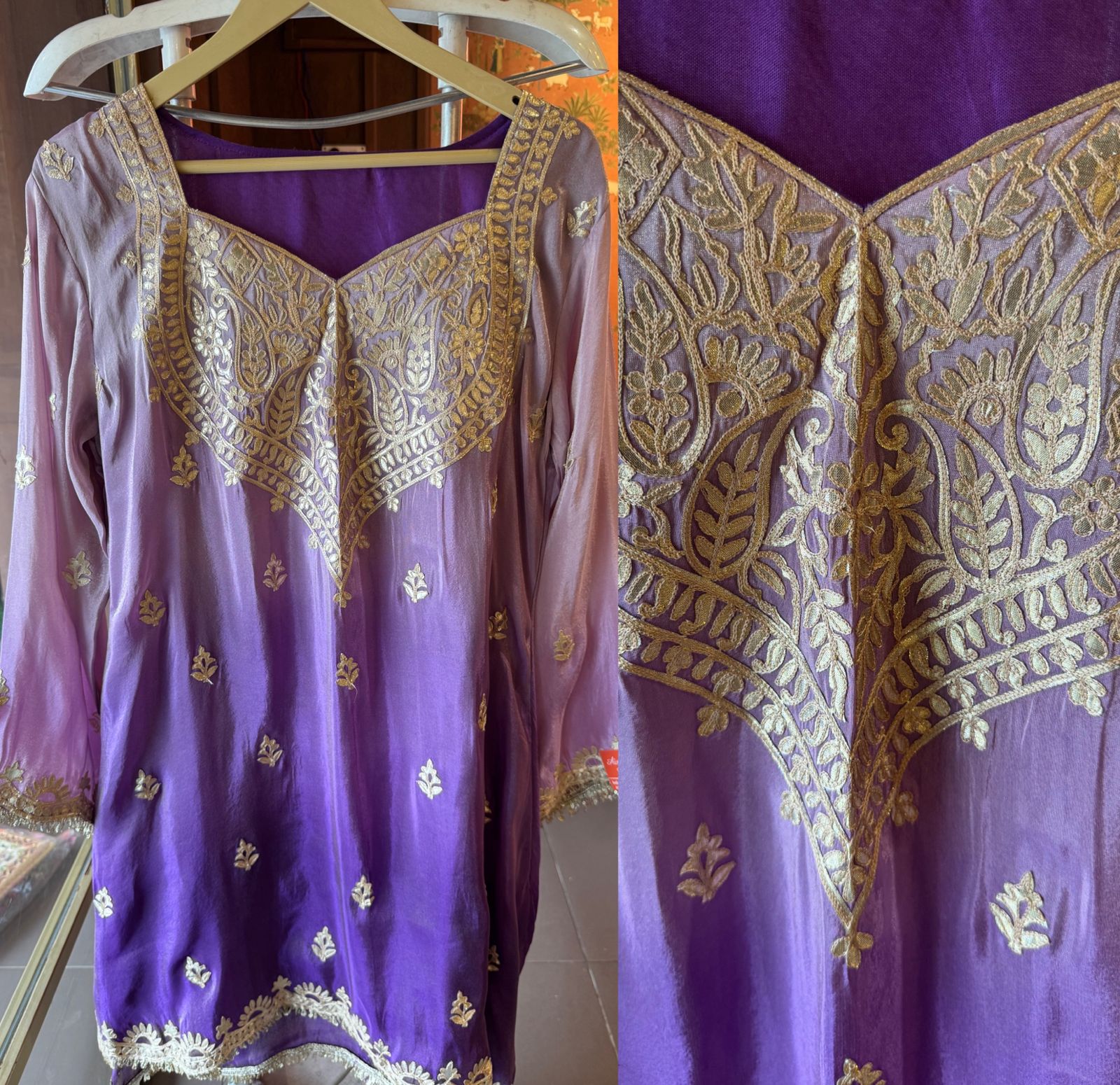 Shimmer tissue Ombré shaded coord set