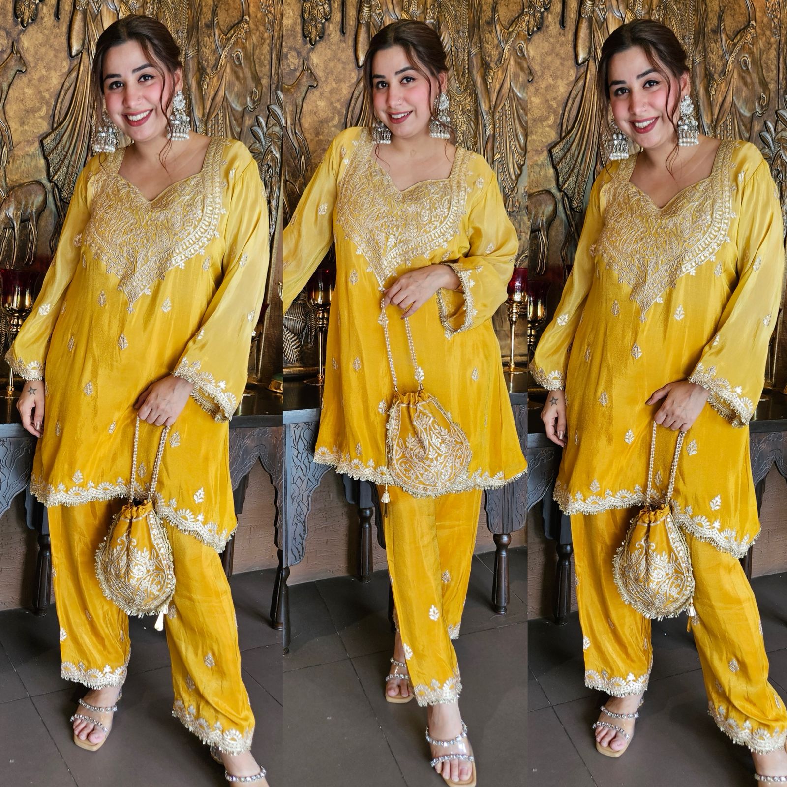 Shimmer tissue Ombré shaded coord set