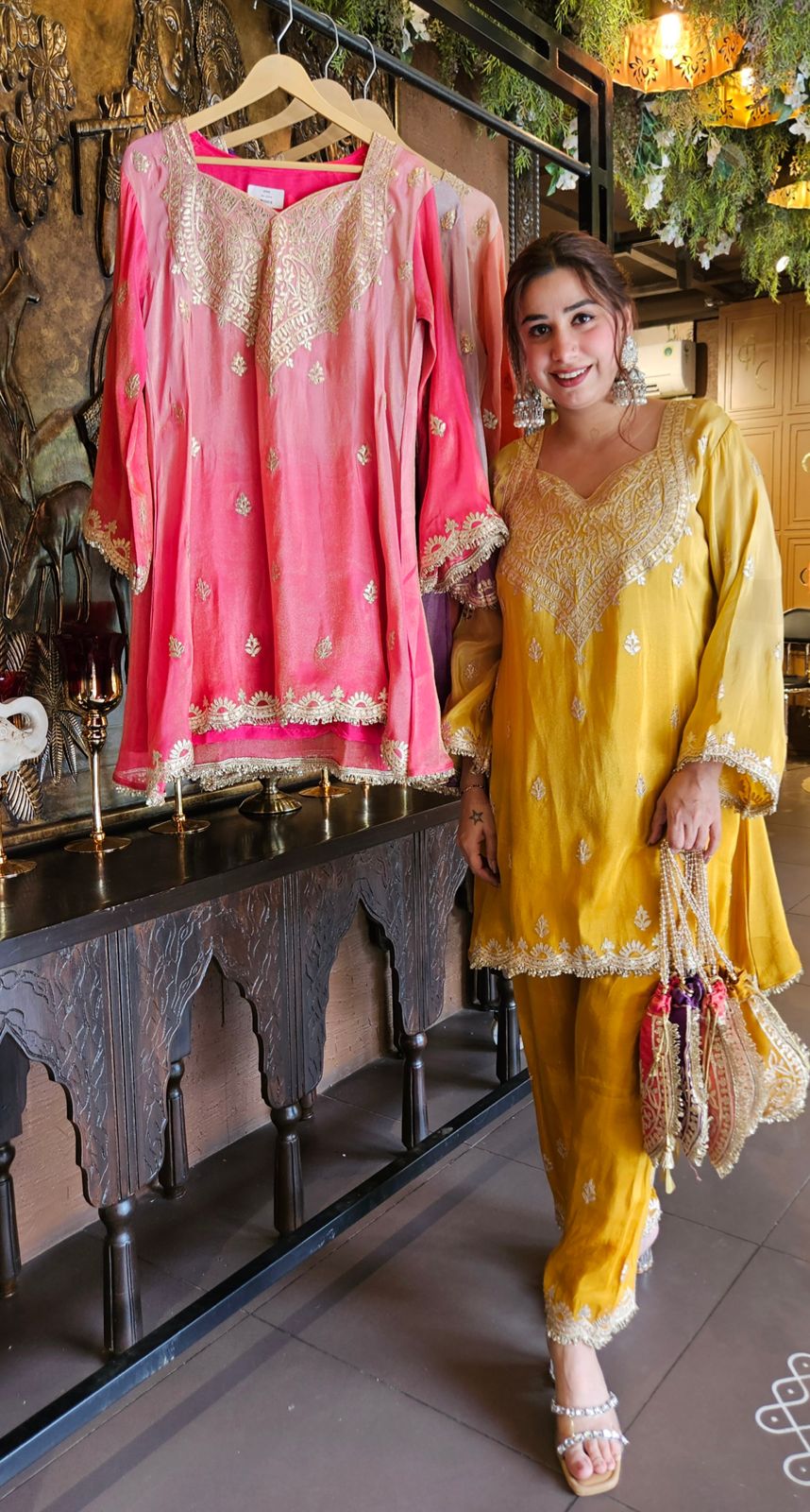 Shimmer tissue Ombré shaded coord set