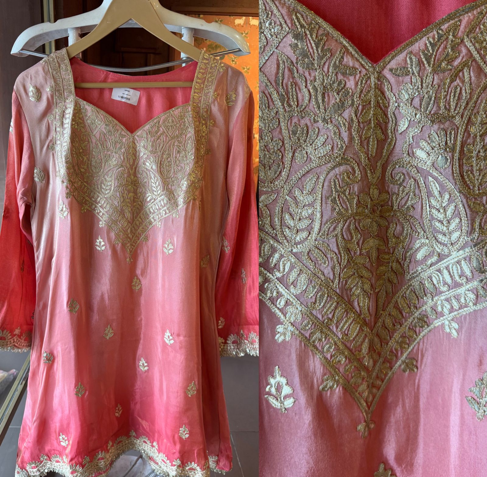 Shimmer tissue Ombré shaded coord set