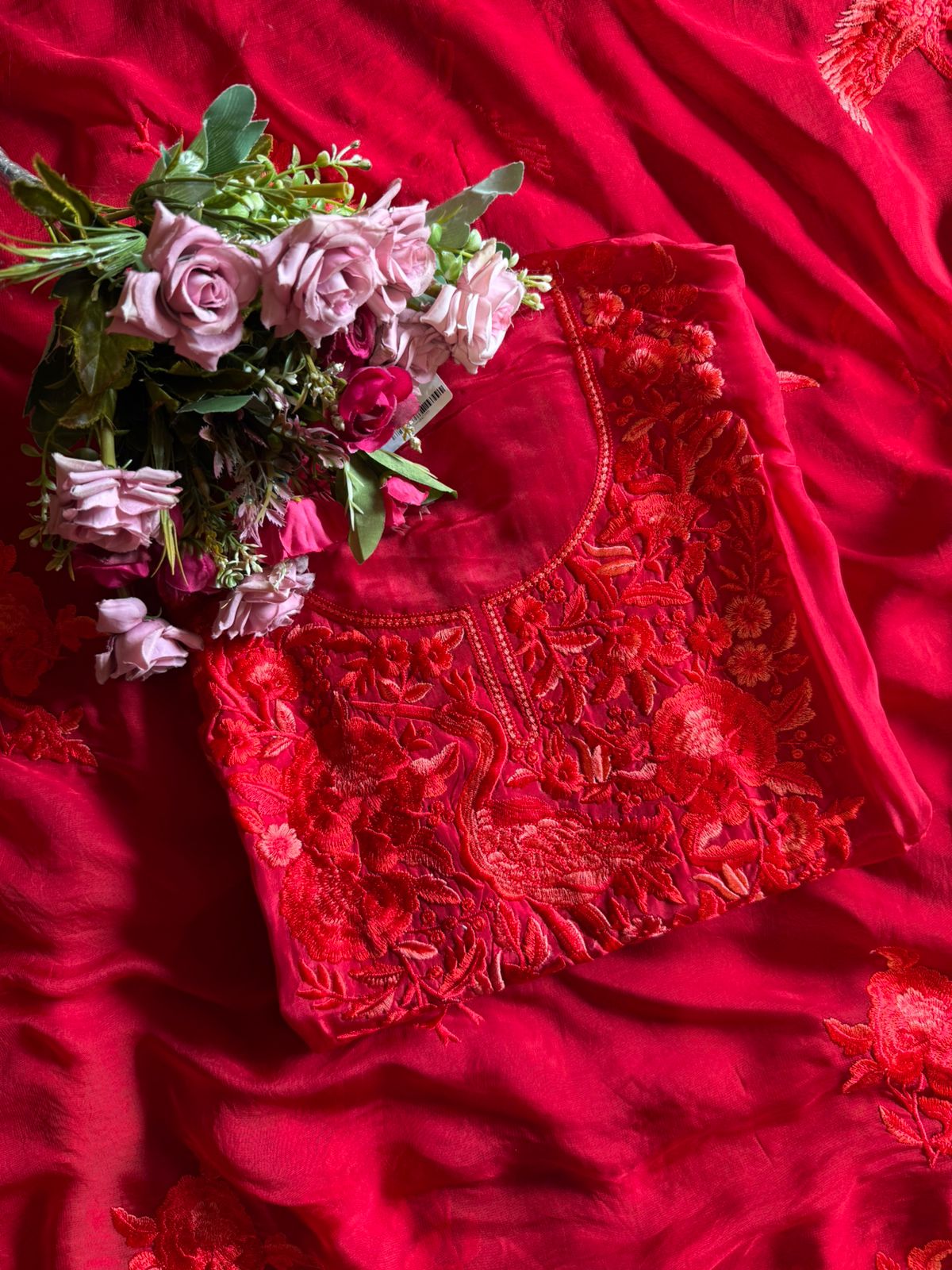 Silk Unstitched Suit set