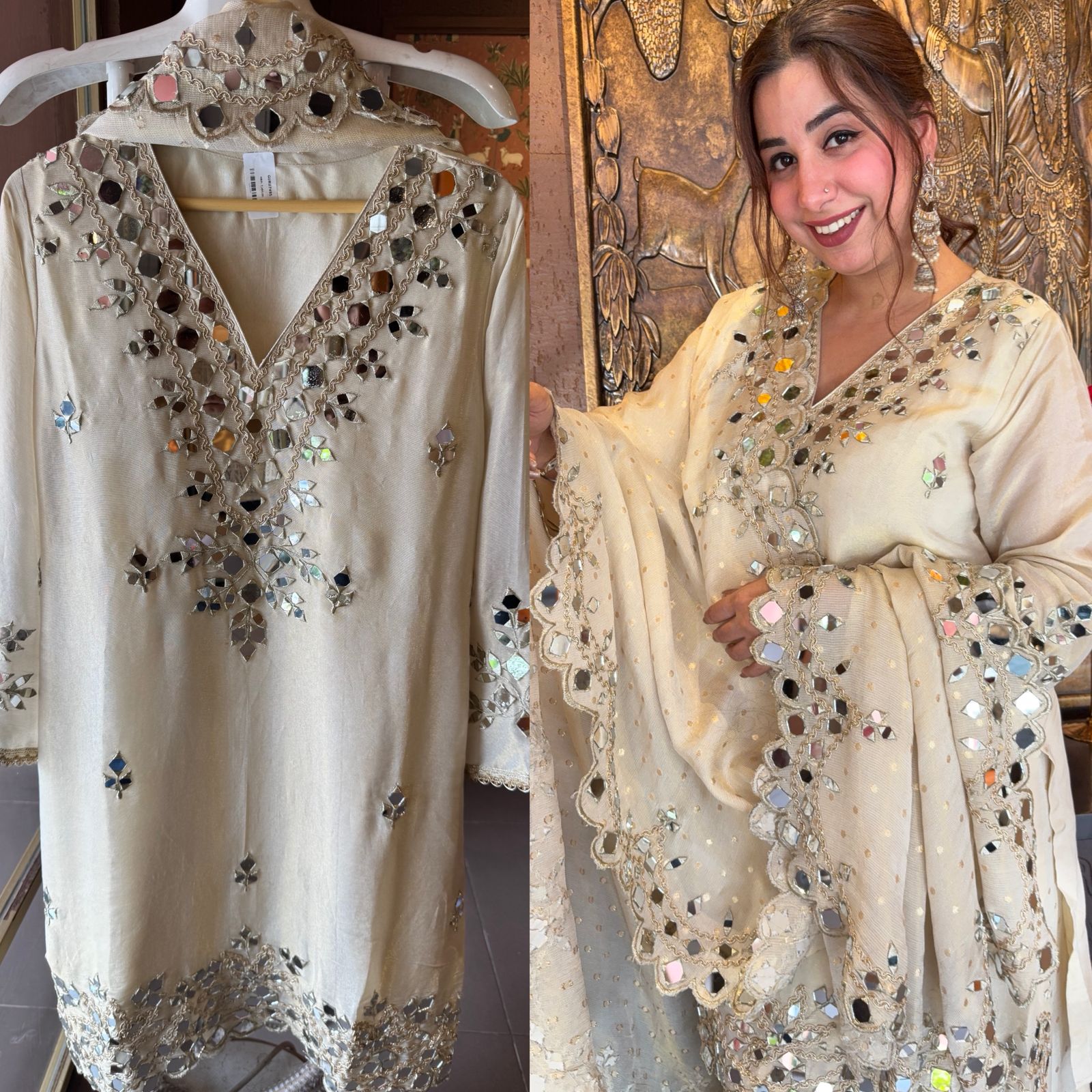 Sharara set on pure tissue