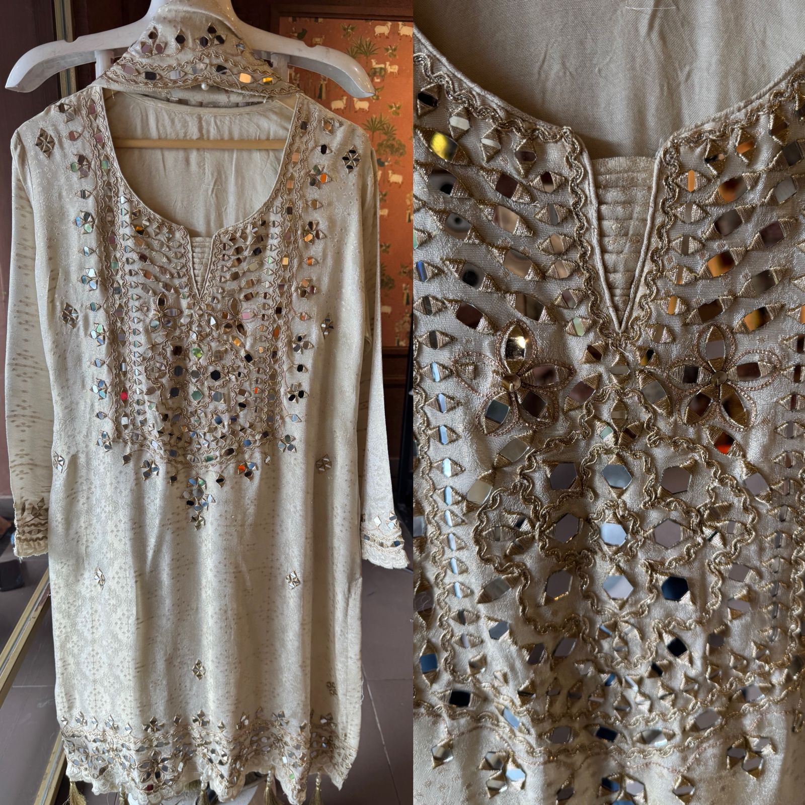 Beautiful stitched sharara set