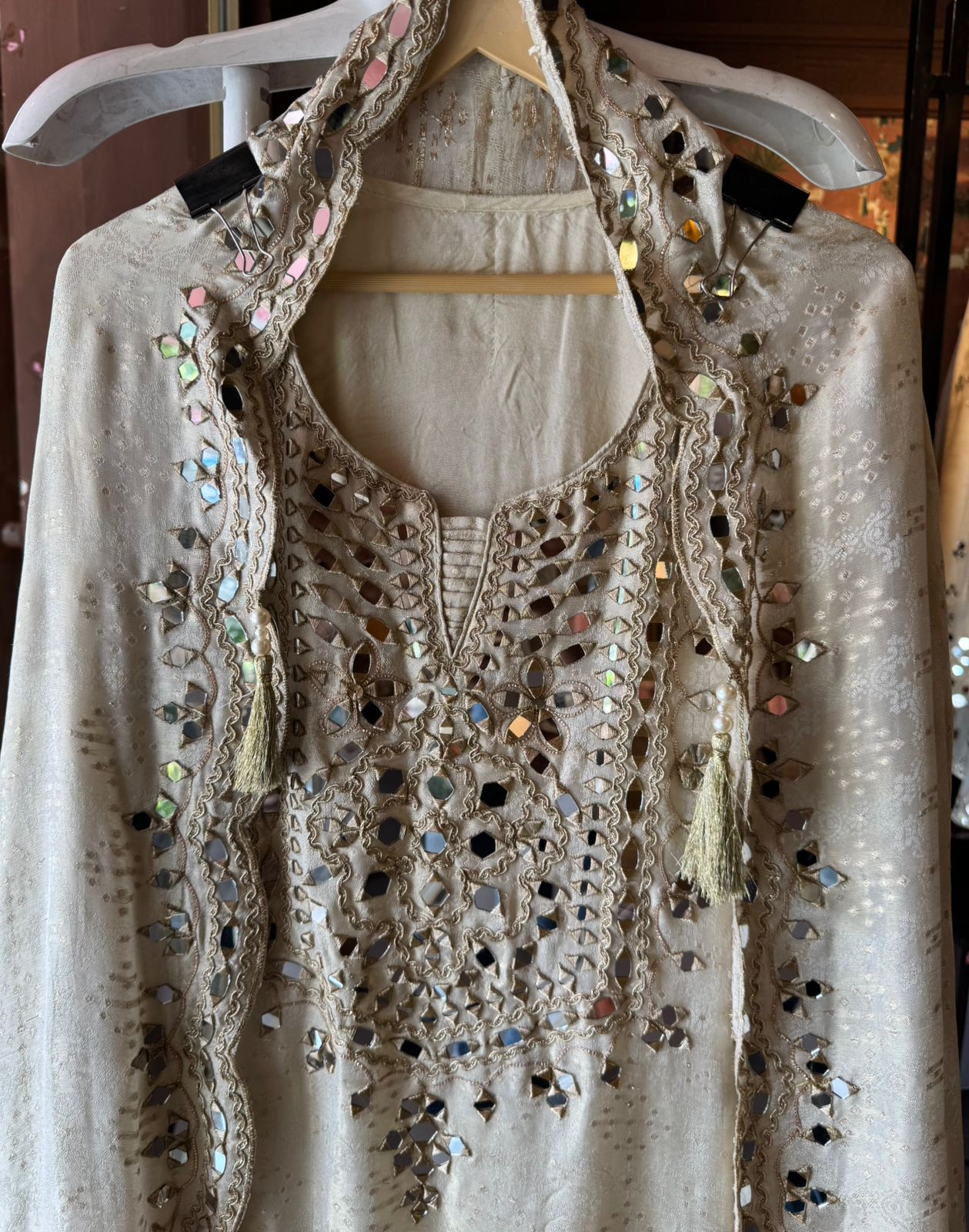 Beautiful stitched sharara set