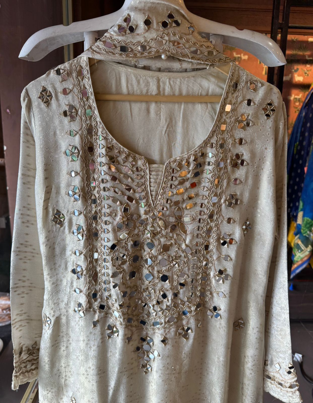 Beautiful stitched sharara set