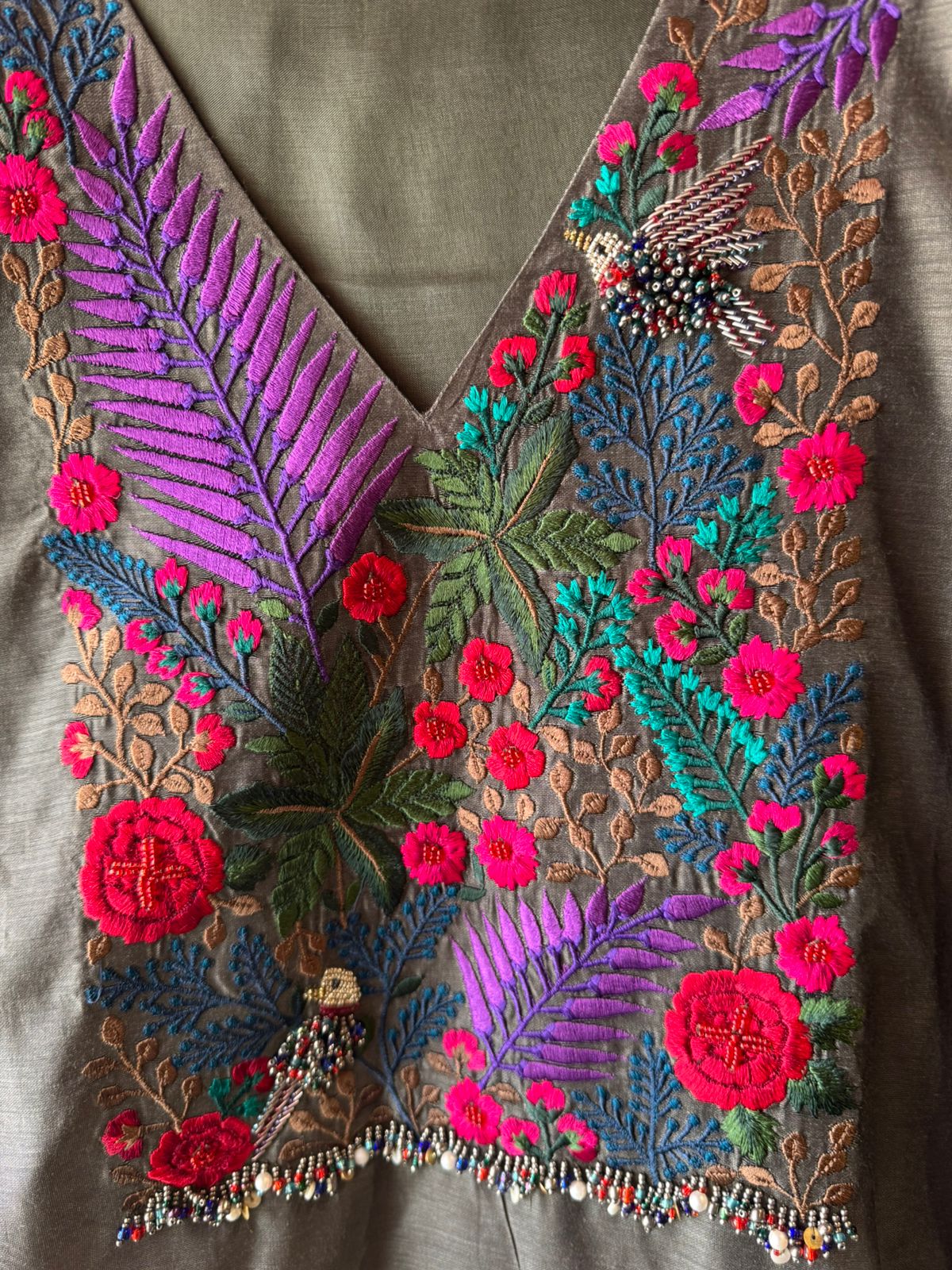 Chanderi Silk Unstitched Suit