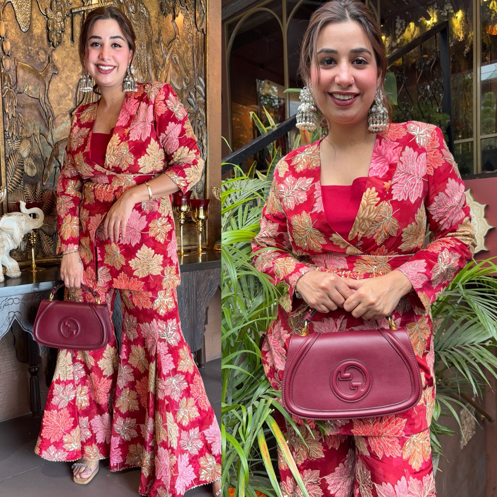 BEAUTIFUL INDO WESTERN BLAZER SET WITH SHARARA’S