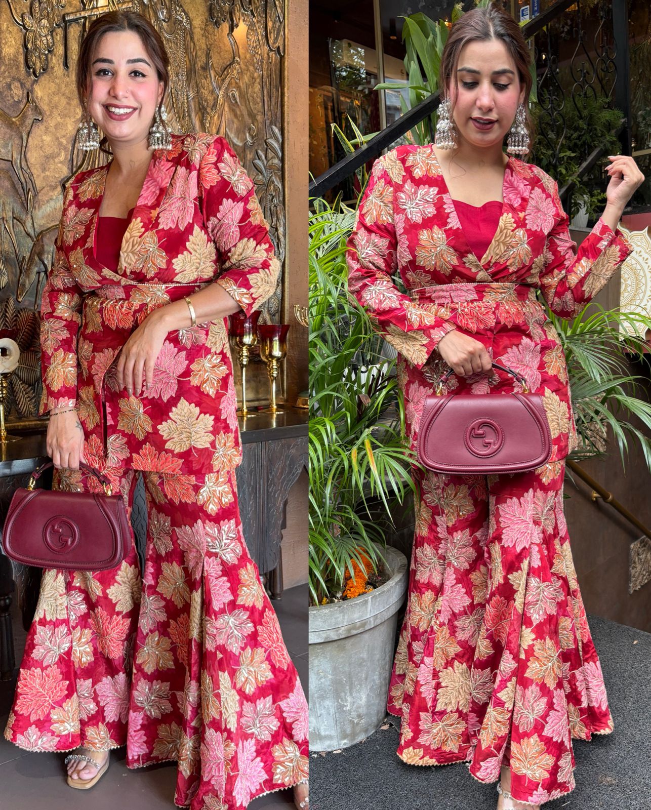 BEAUTIFUL INDO WESTERN BLAZER SET WITH SHARARA’S