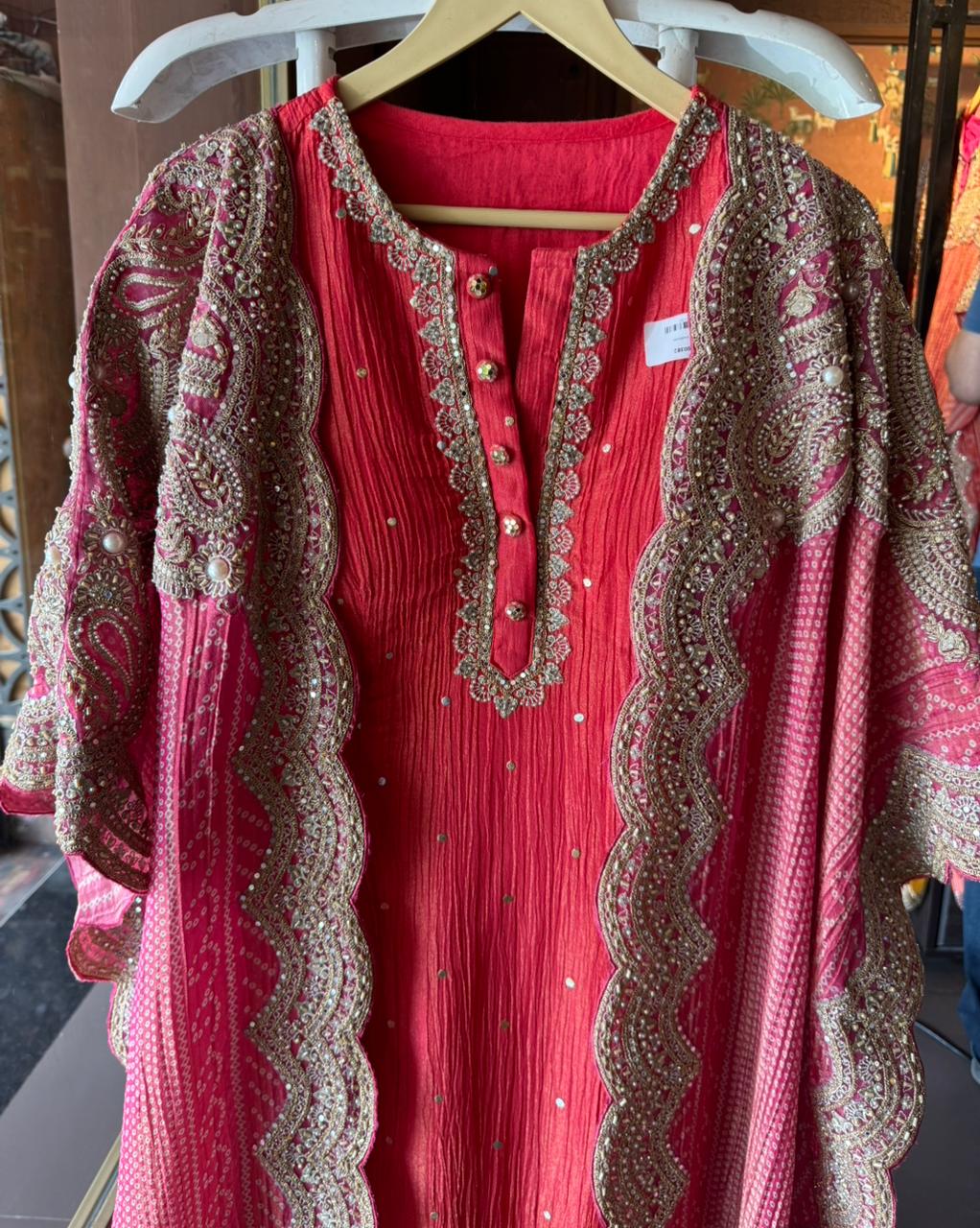 Straight crushed tissue Stitched Shirt