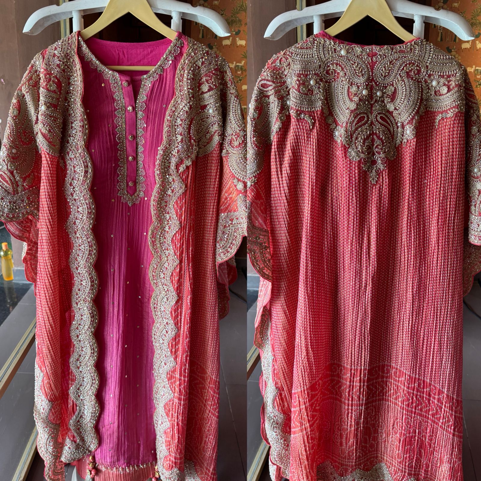 Straight crushed tissue Stitched Shirt