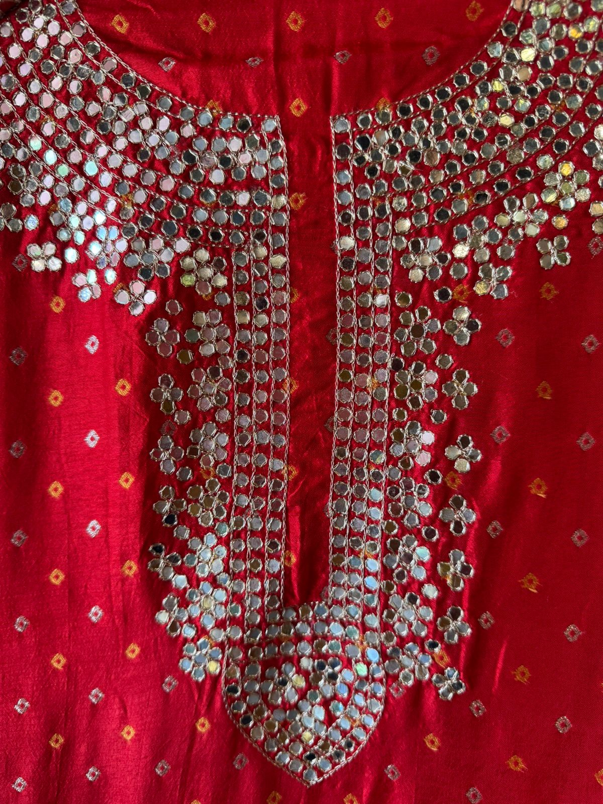 BEAUTIFUL ETHNIC SUIT IN WEAVING GHARCHOLA