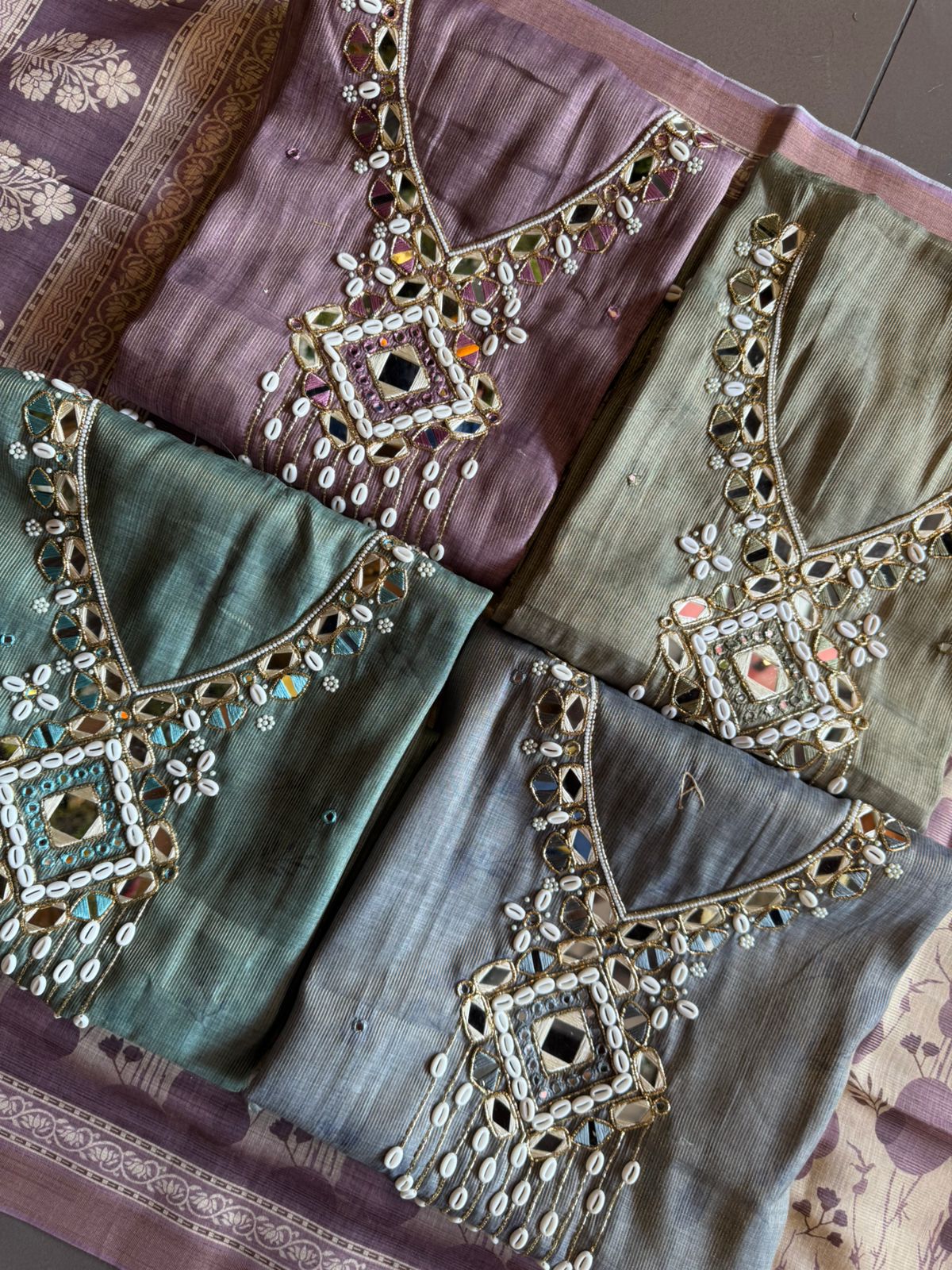 Pure tissue jacquard Unstitched Suit