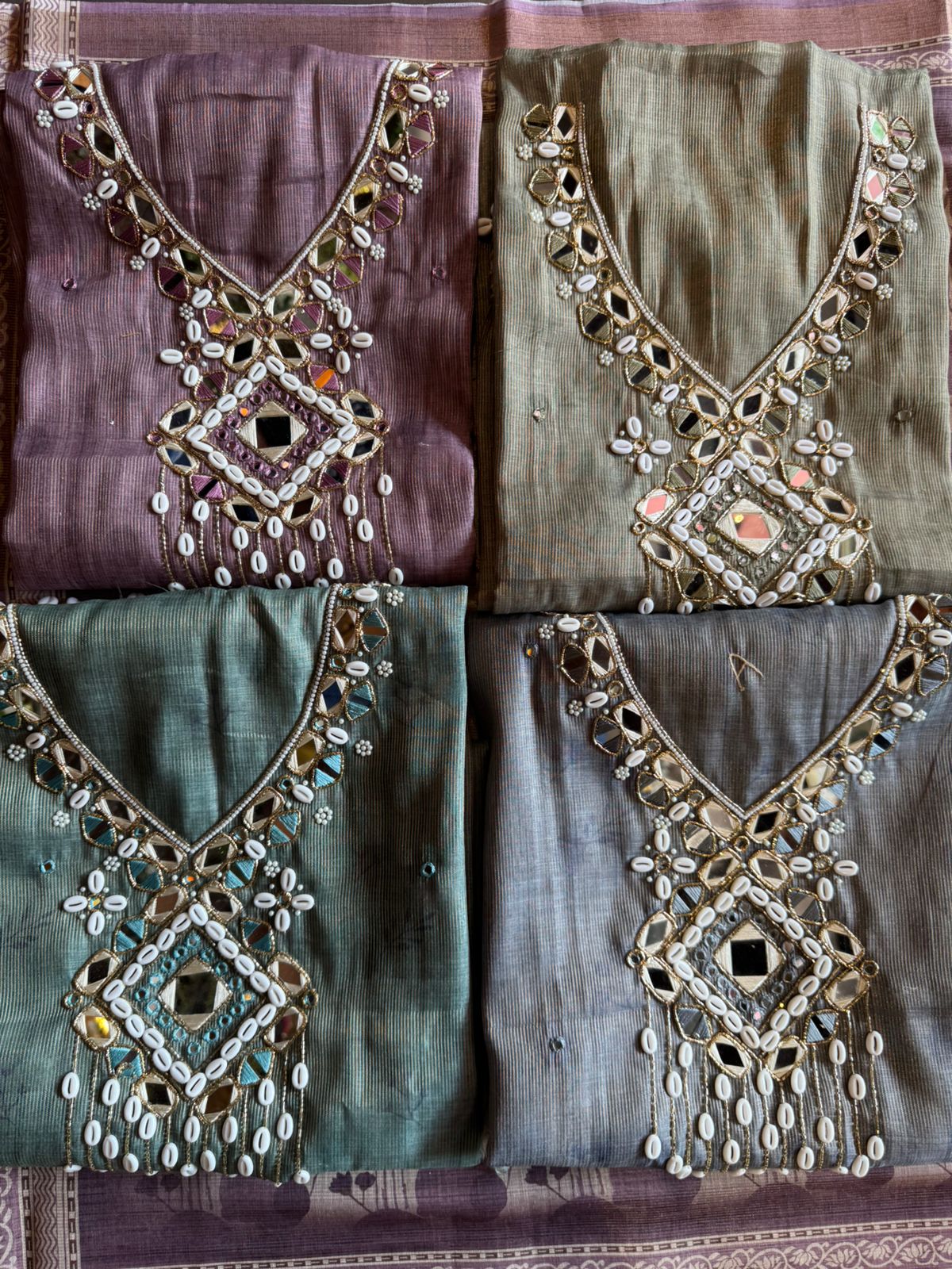 Pure tissue jacquard Unstitched Suit