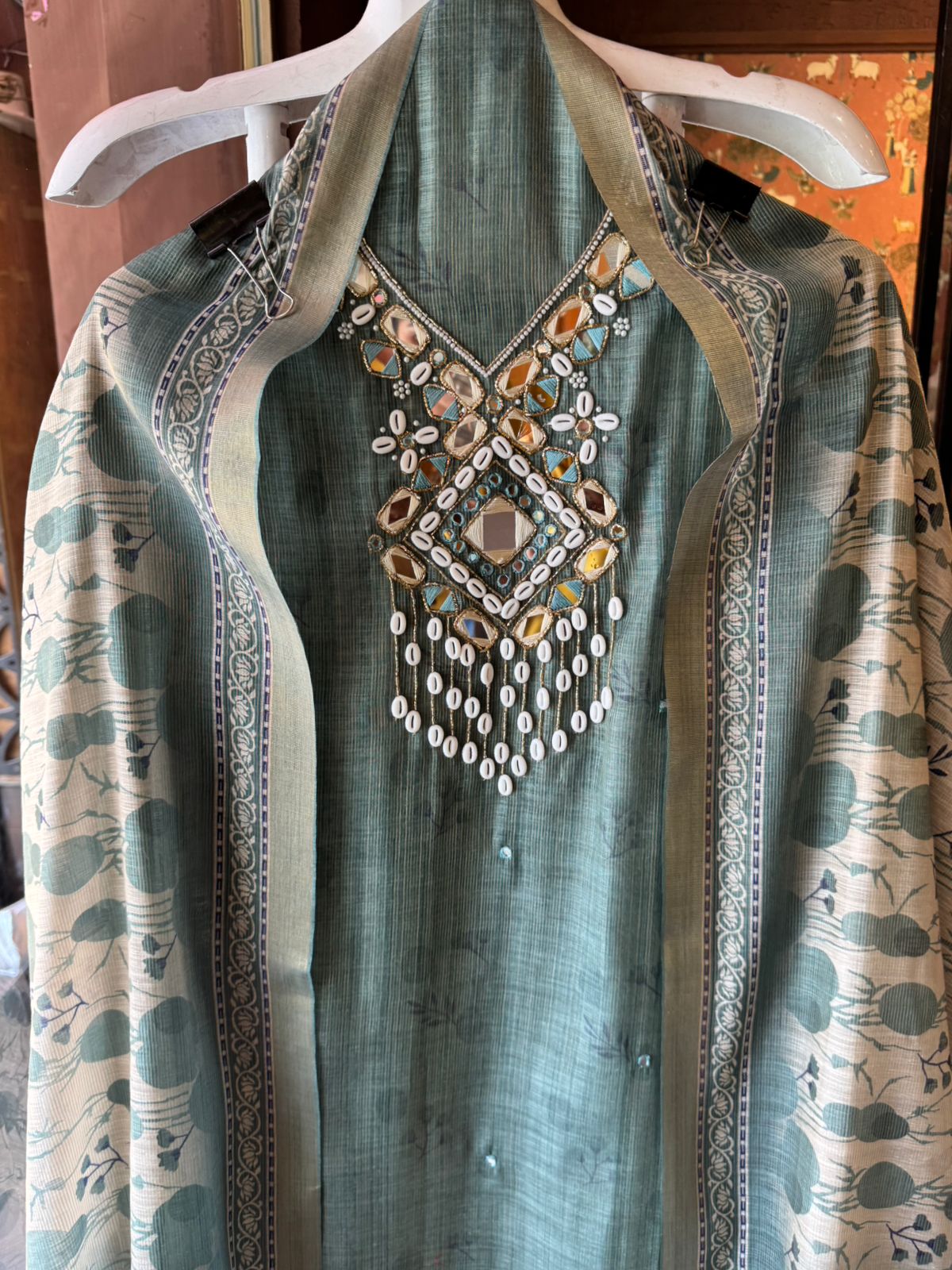 Pure tissue jacquard Unstitched Suit