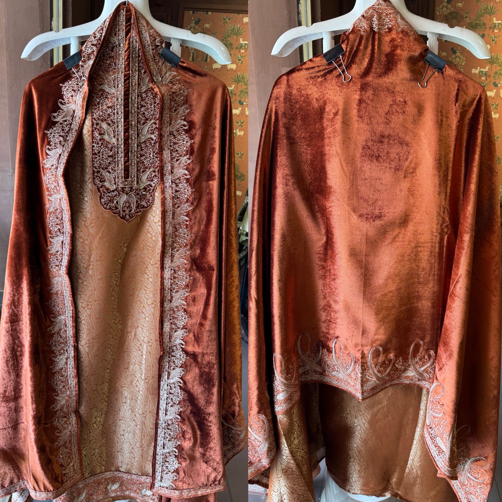 Brocade Silk designer Unstitched Shirt