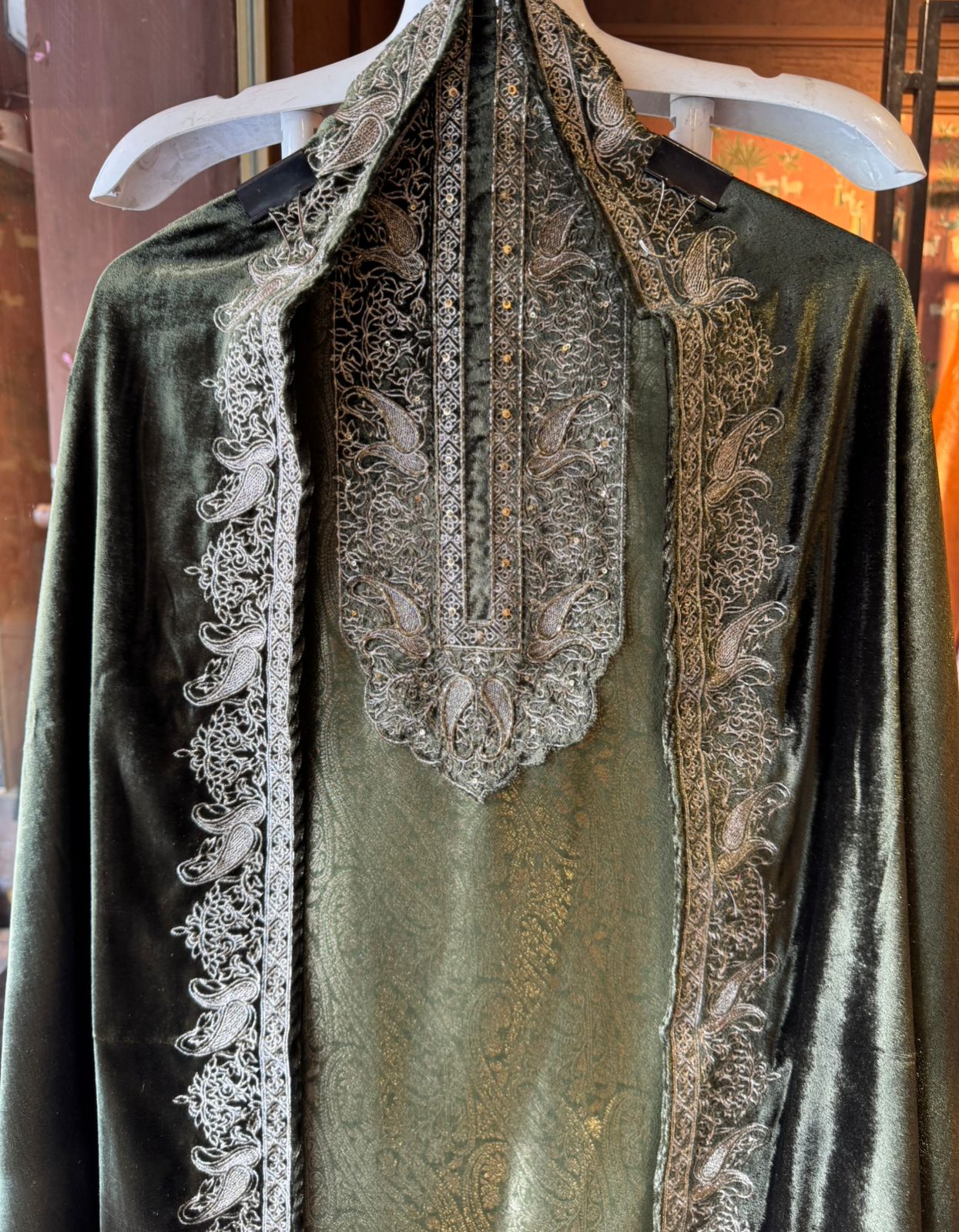 Brocade Silk designer Unstitched Shirt