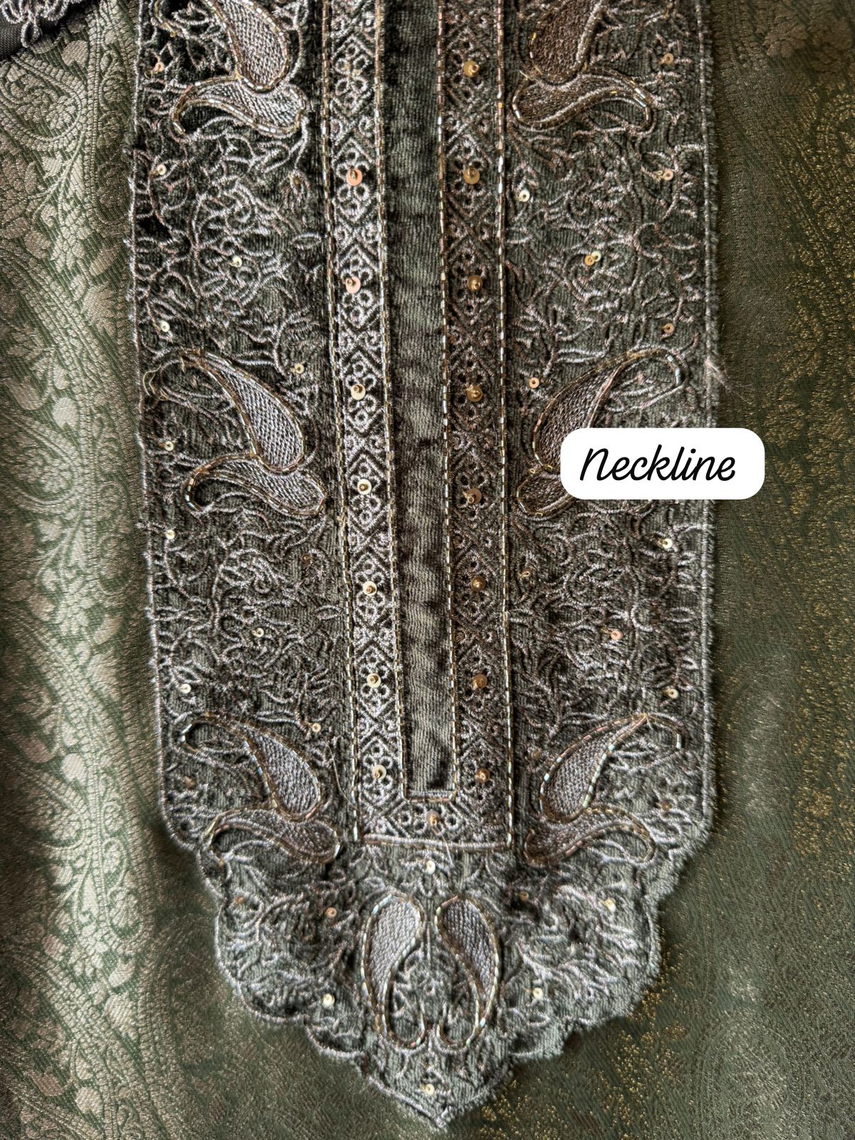 Brocade Silk designer Unstitched Shirt