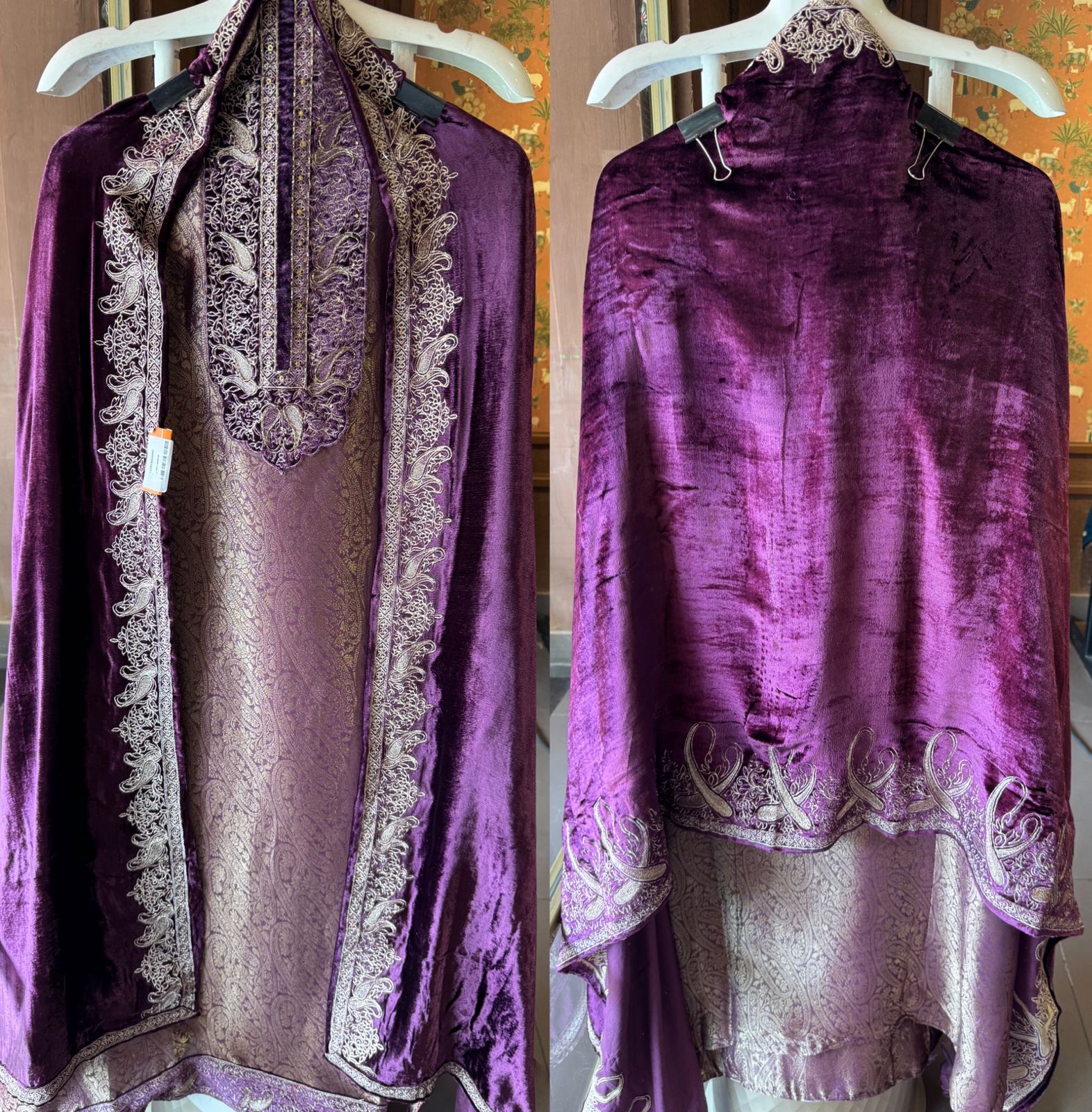 Brocade Silk designer Unstitched Shirt