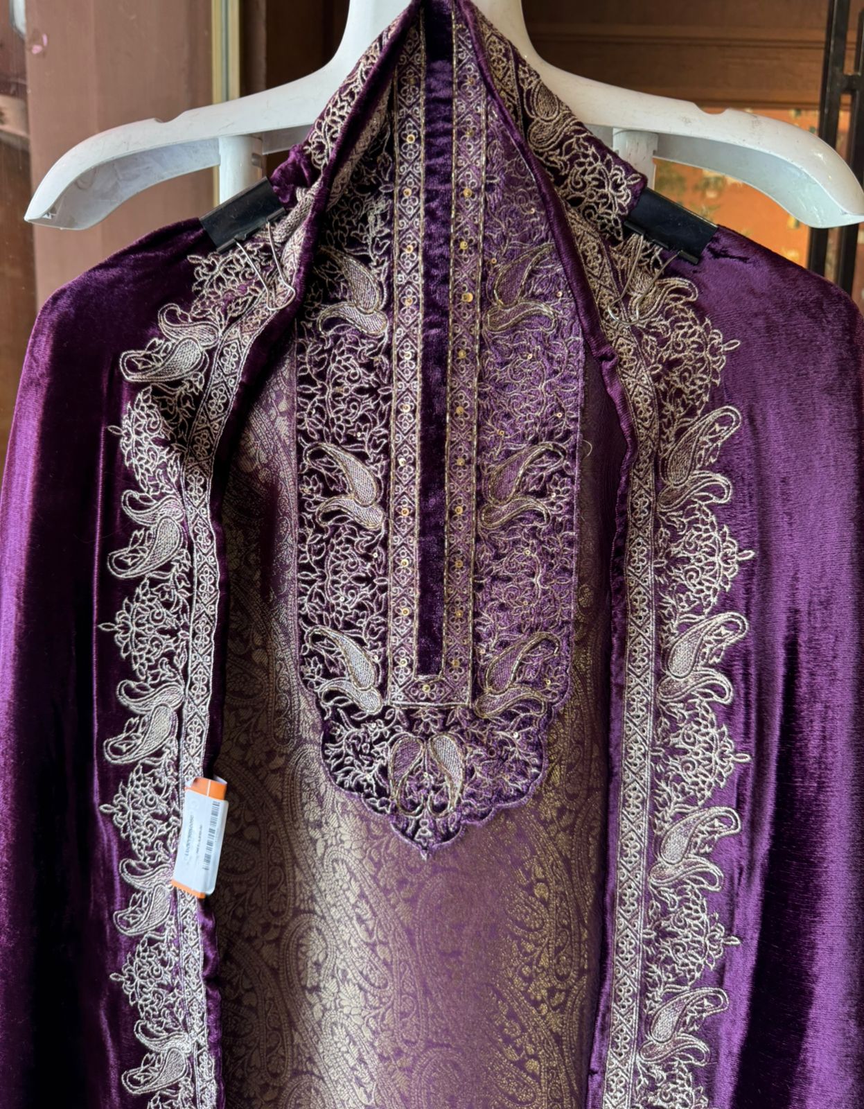 Brocade Silk designer Unstitched Shirt