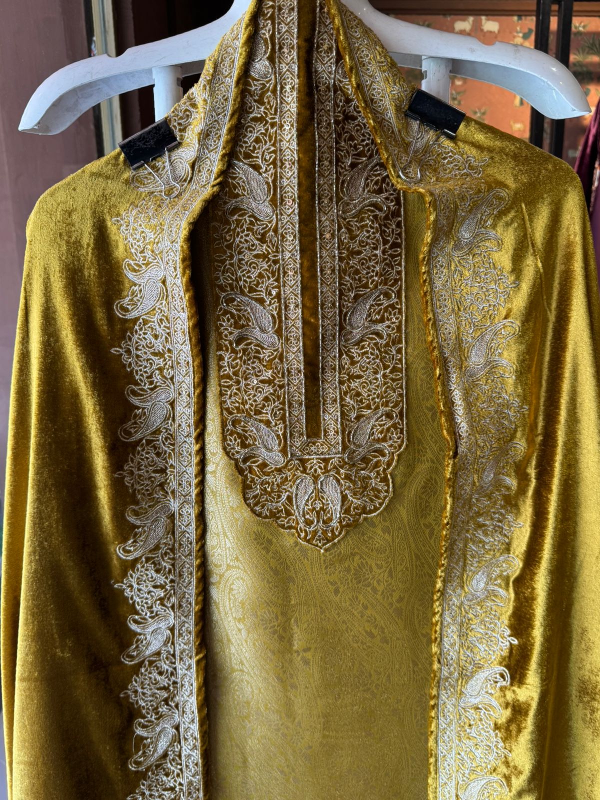 Brocade Silk designer Unstitched Shirt