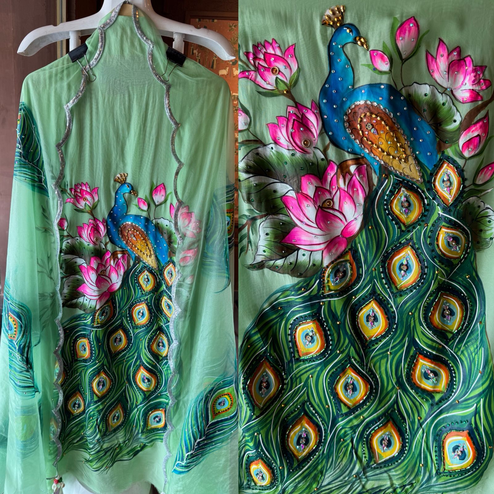 Hand-painted designer Suit