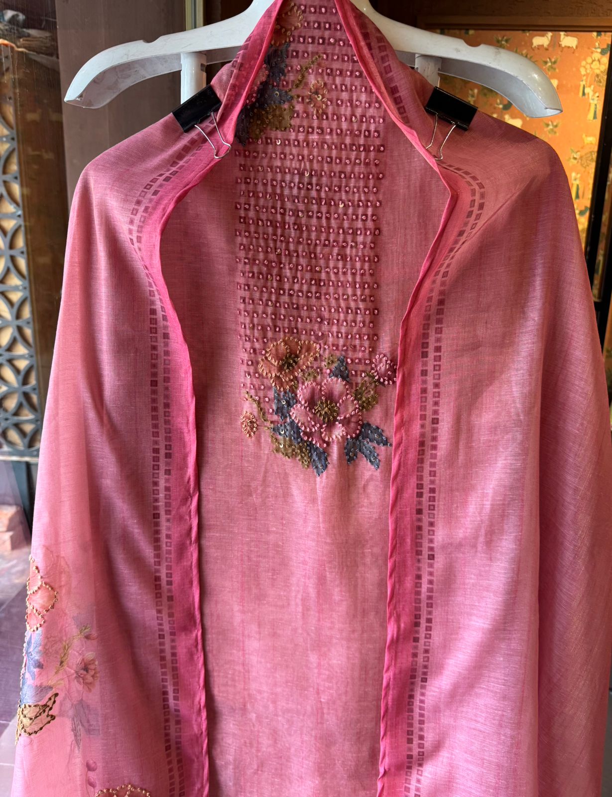 Mul Tissue jacquard Unstitched designer Suit